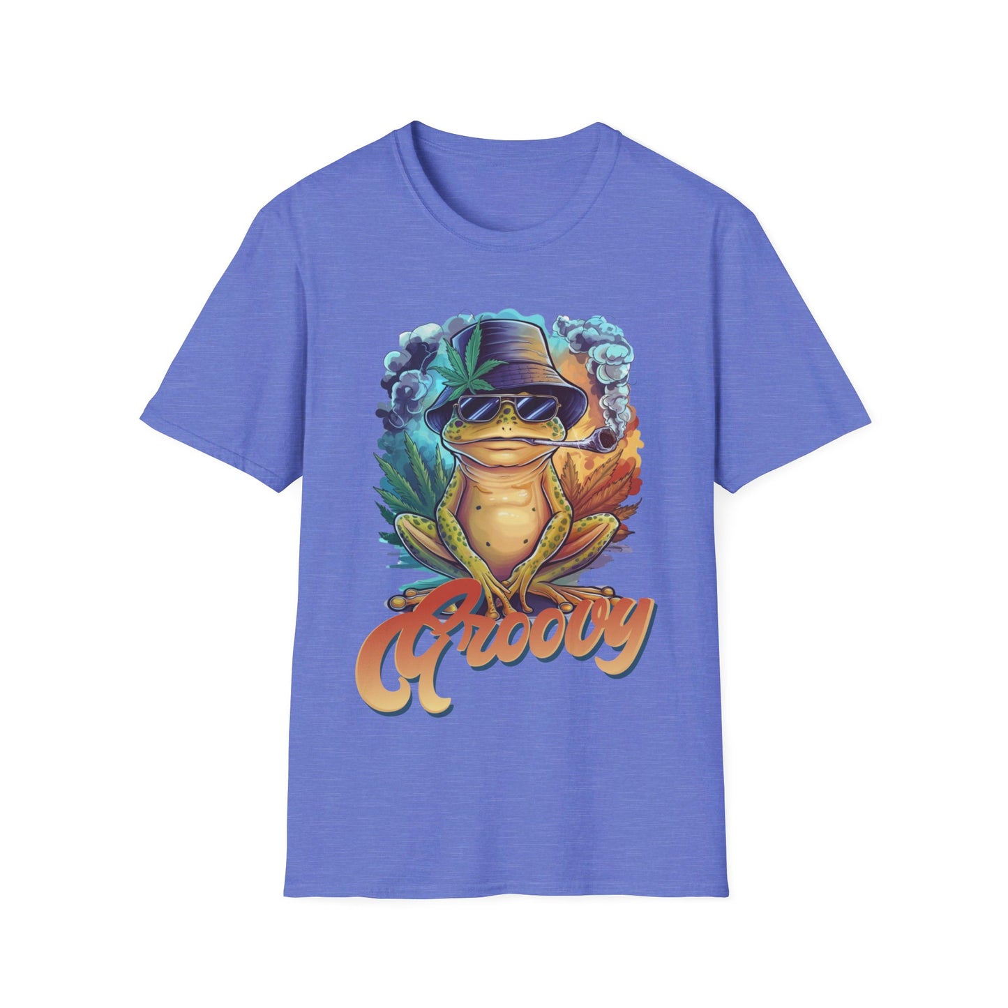 Groovy Smoking Frog Unisex Softstyle T-Shirt