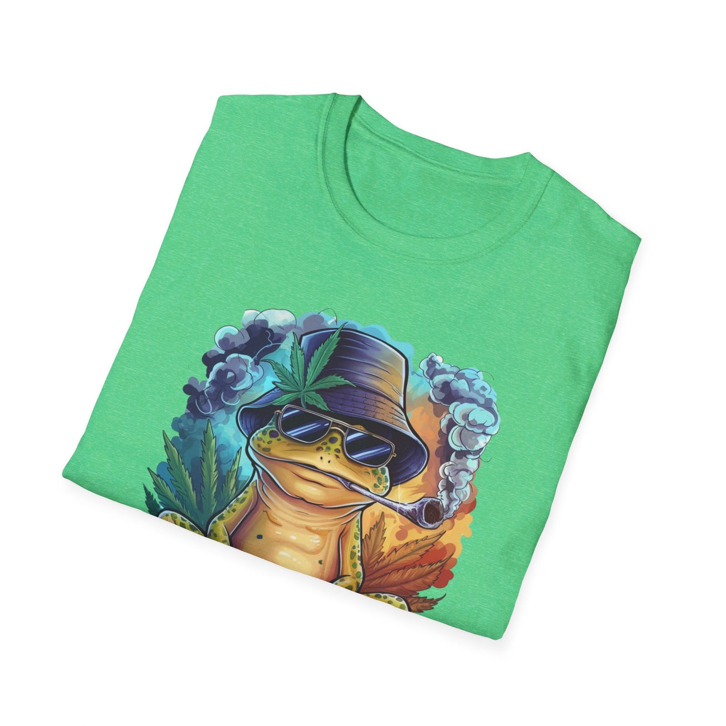 Groovy Smoking Frog Unisex Softstyle T-Shirt