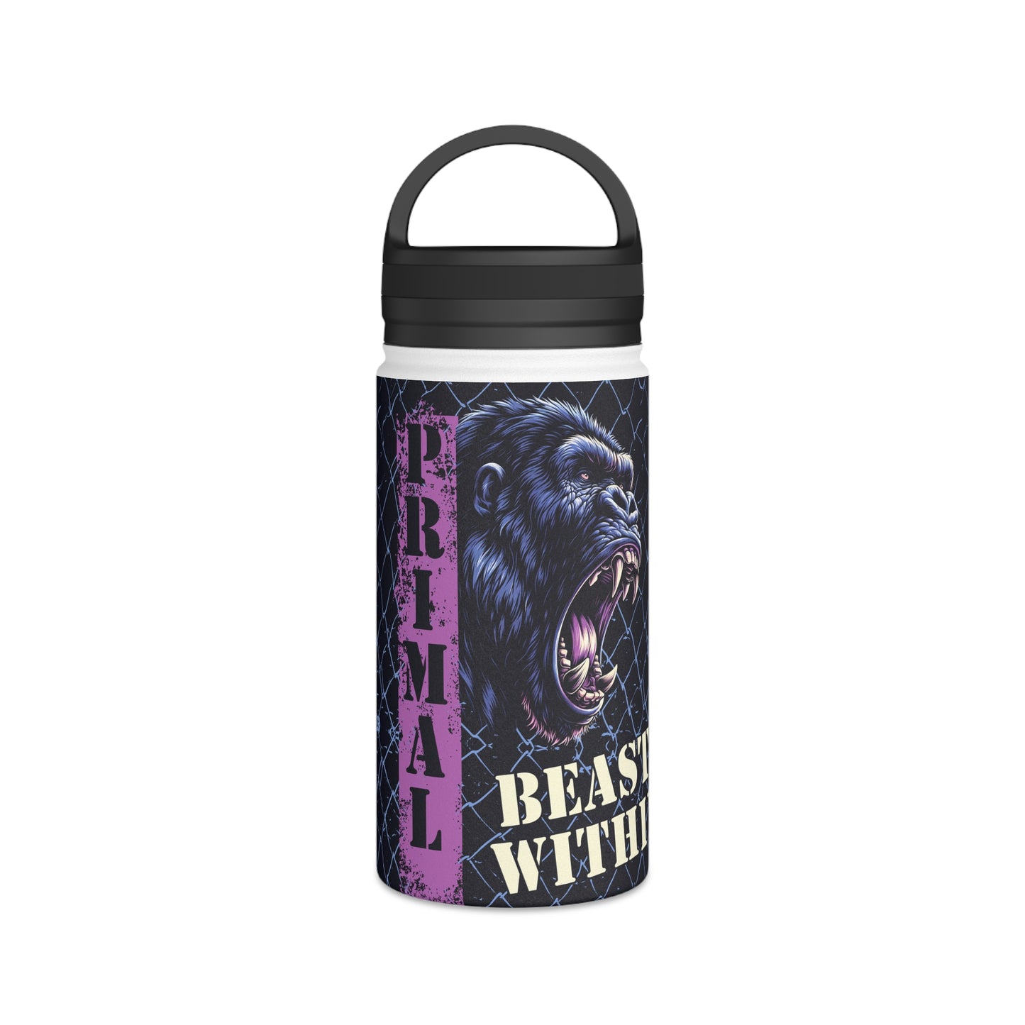 Primal Beast Within Stainless Steel Water Bottle, Handle Lid