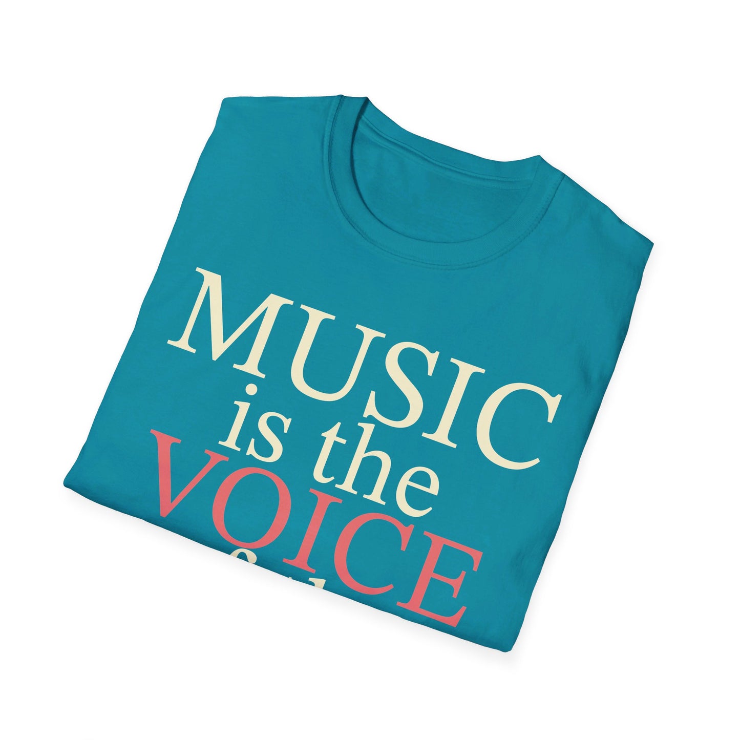 Music is the Voice Unisex Softstyle T-Shirt