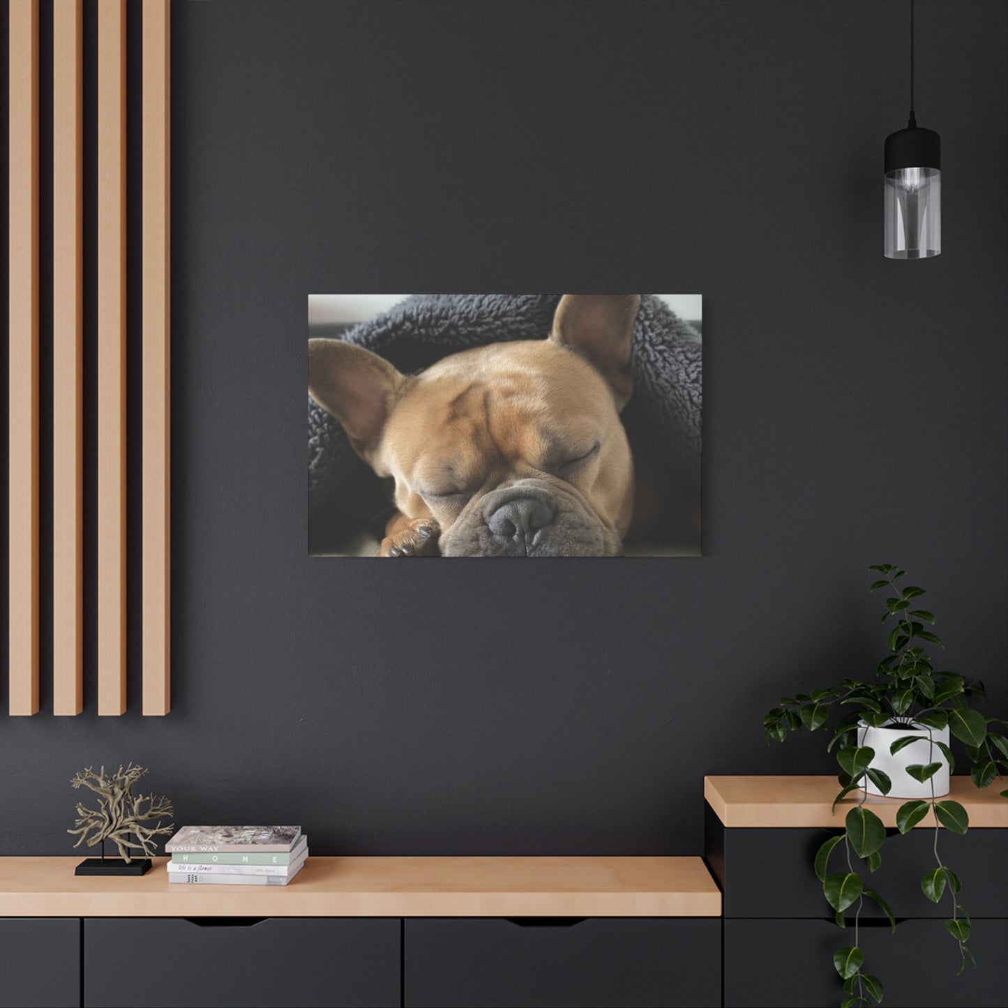 French Bulldog Matte Canvas, Stretched, 1.25"