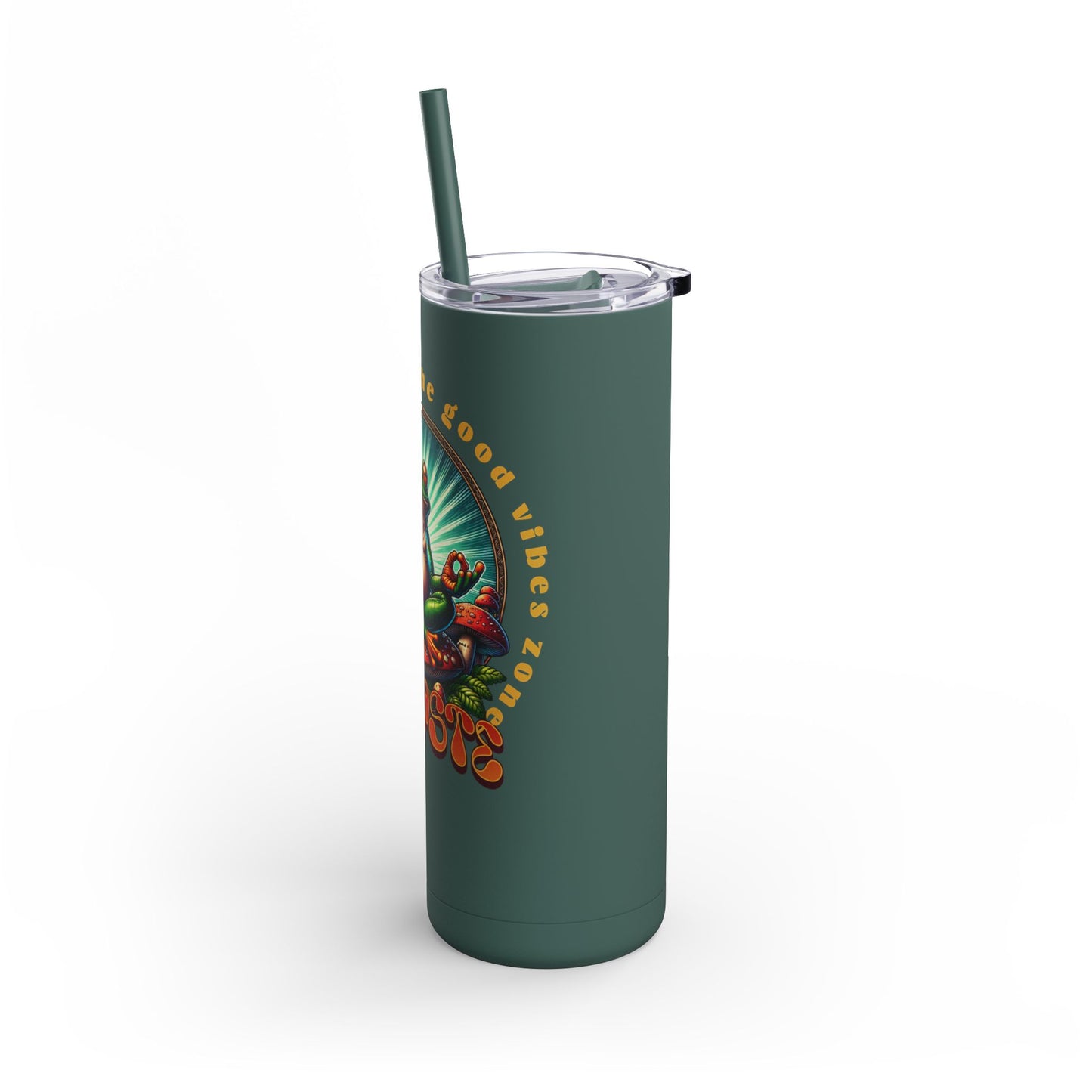 Frog Good Vibes Zone Maars Maker Skinny Matte Tumbler, 20oz