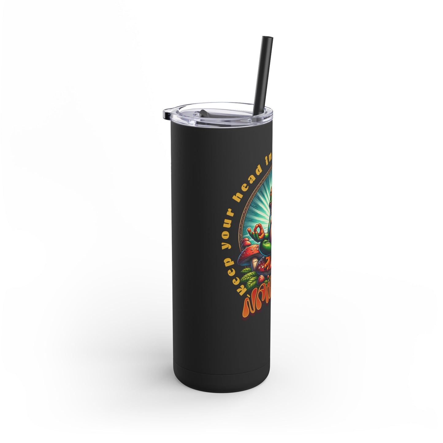 Frog Good Vibes Zone Maars Maker Skinny Matte Tumbler, 20oz