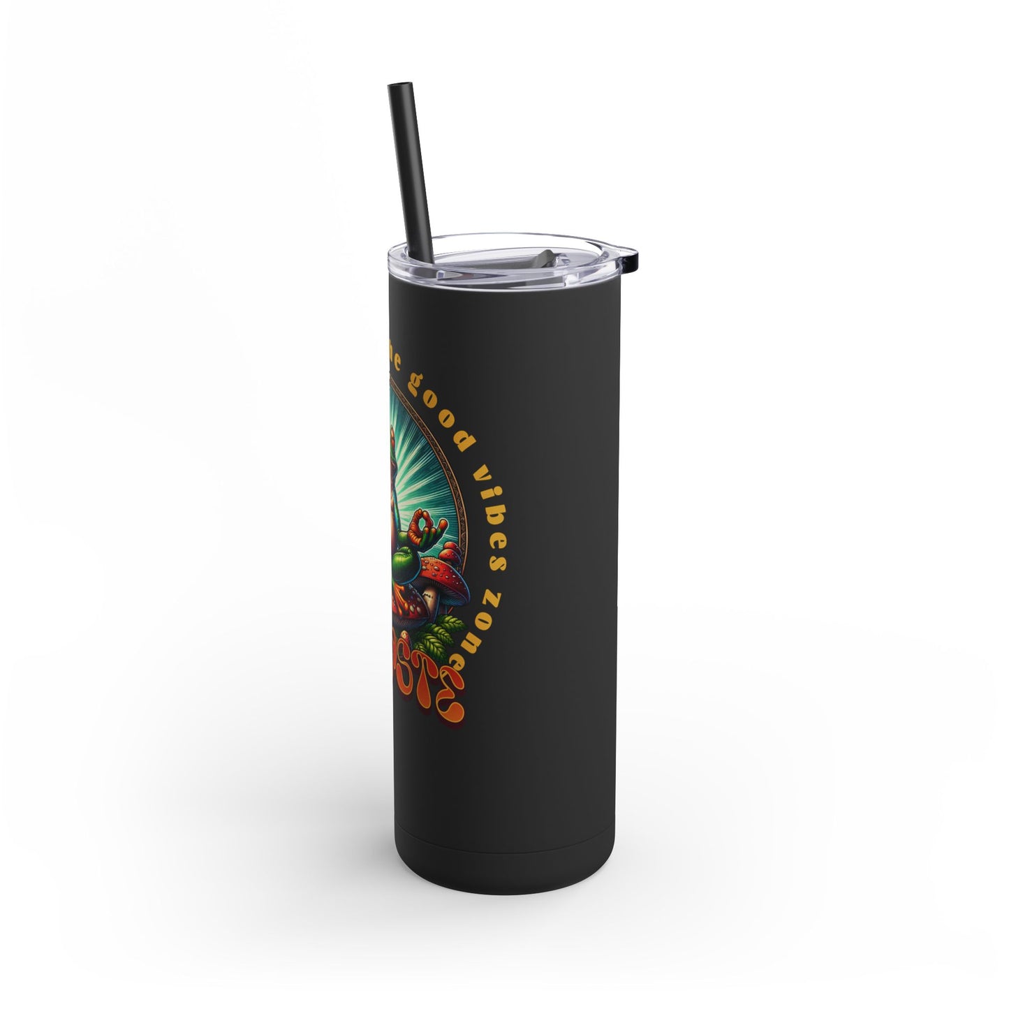 Frog Good Vibes Zone Maars Maker Skinny Matte Tumbler, 20oz