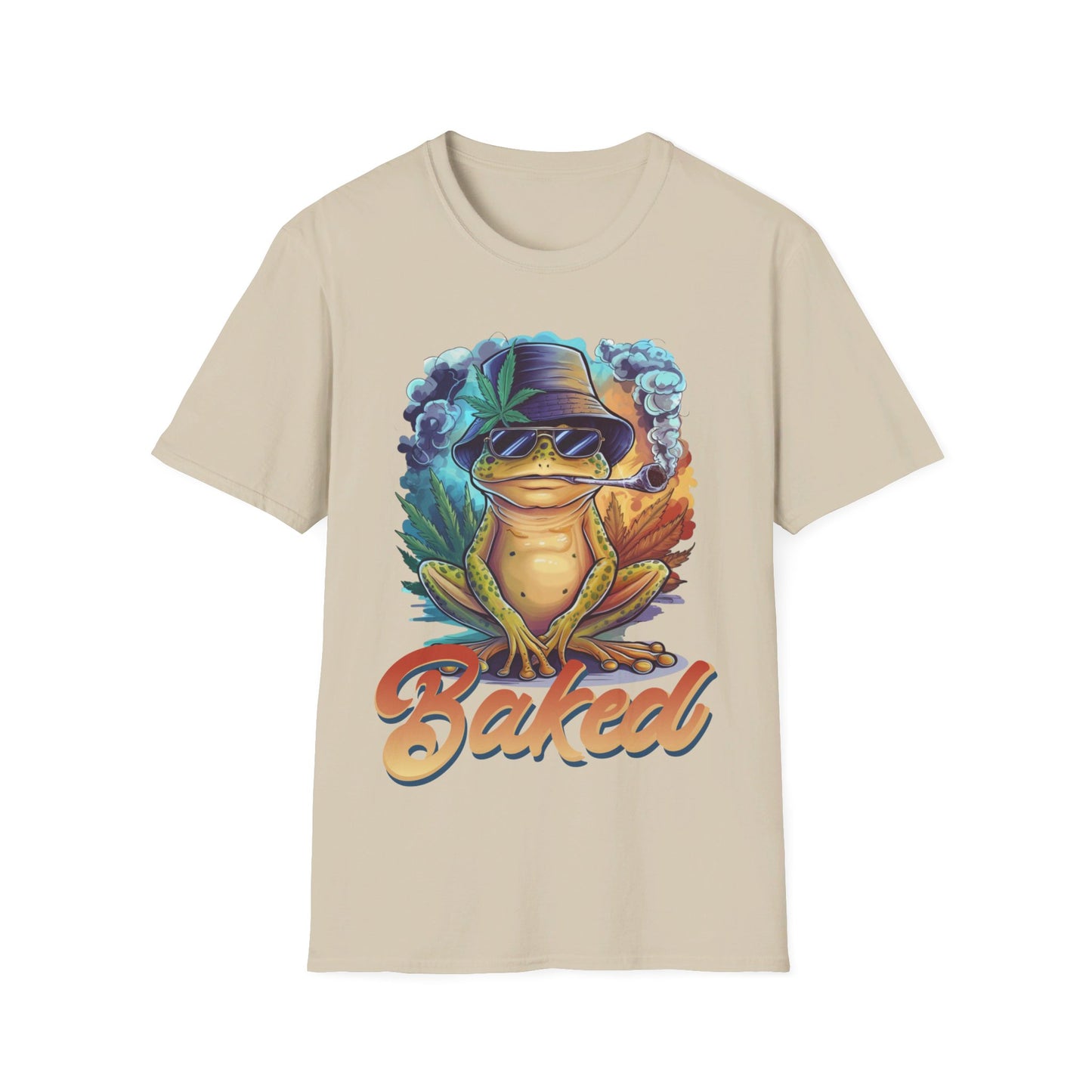 Baked Smoking Frog Unisex Softstyle T-Shirt