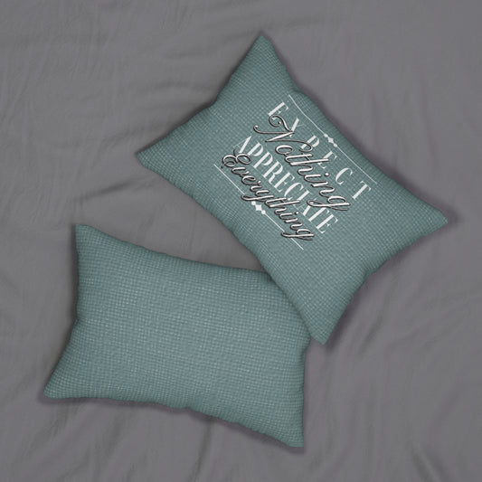 Expect Appreciate Spun Polyester Lumbar Pillow