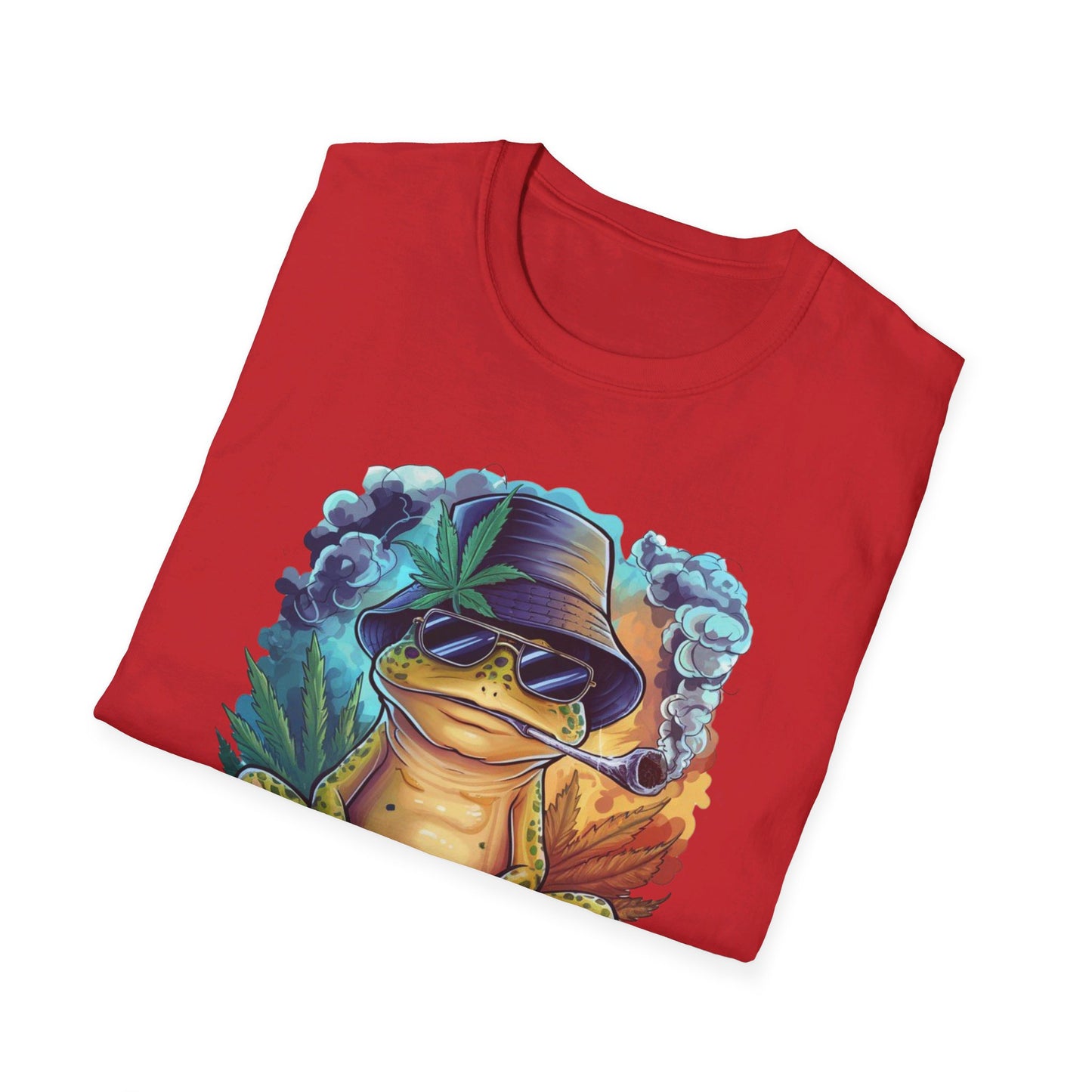 Groovy Smoking Frog Unisex Softstyle T-Shirt