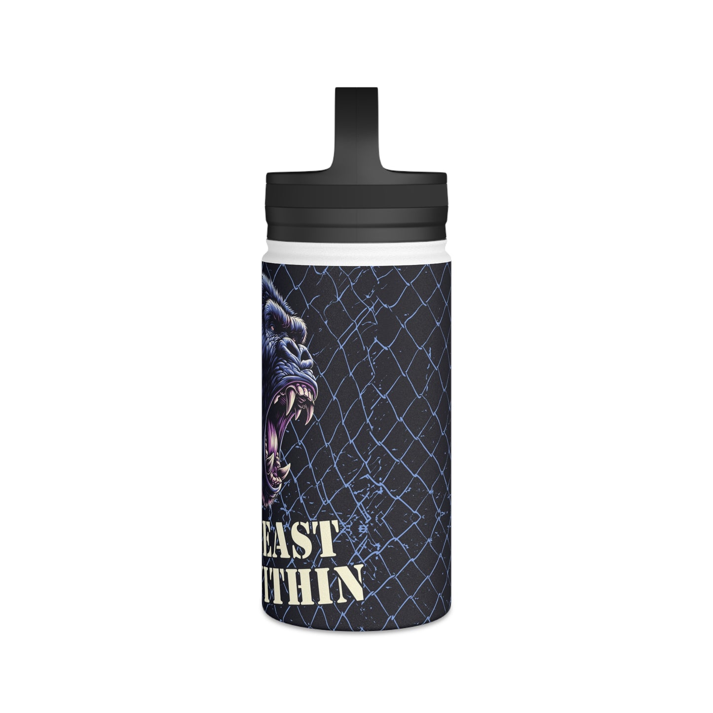 Primal Beast Within Stainless Steel Water Bottle, Handle Lid