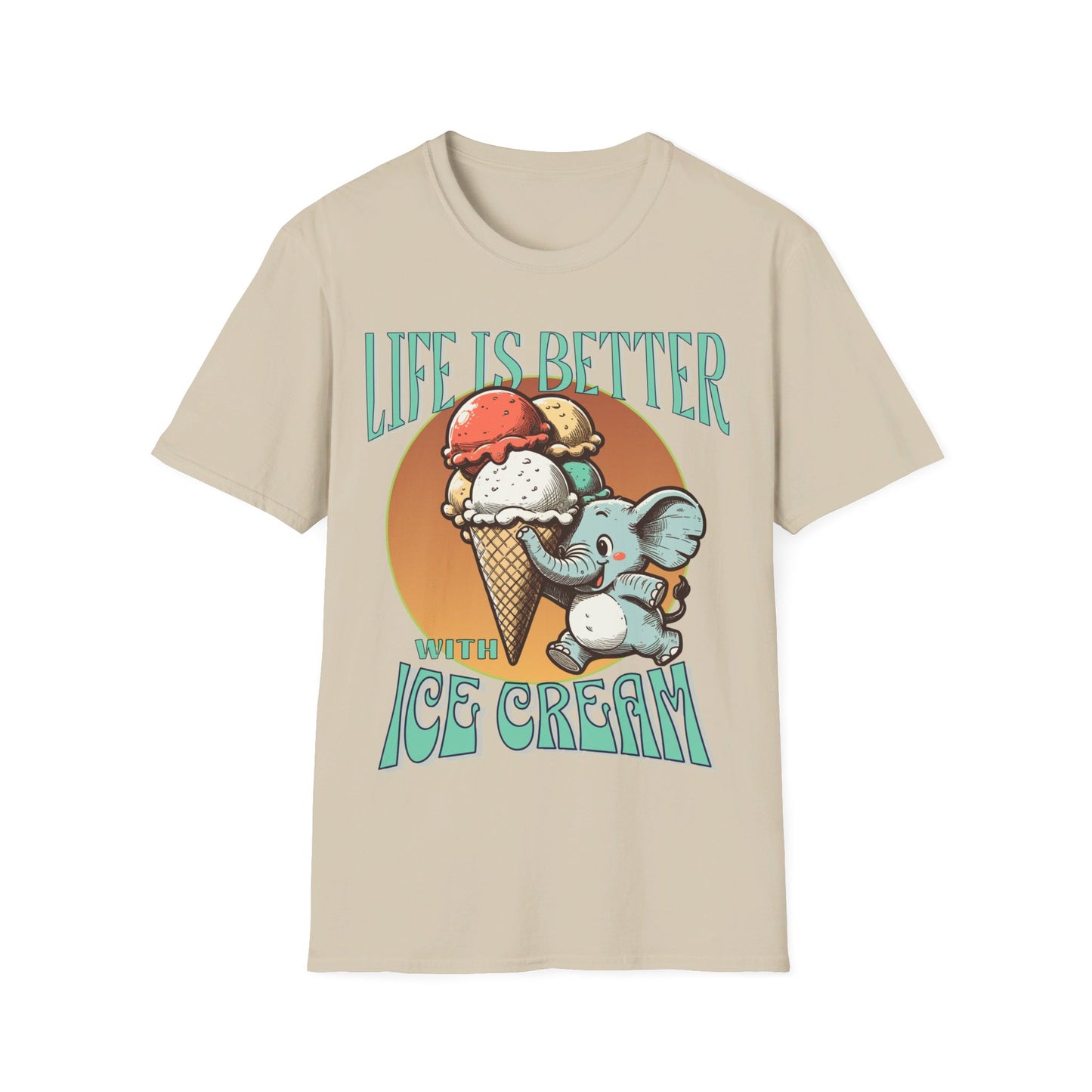 Life is Better with Ice Cream Unisex Softstyle T-Shirt