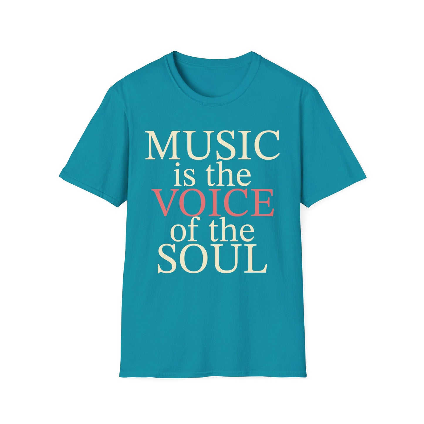 Music is the Voice Unisex Softstyle T-Shirt