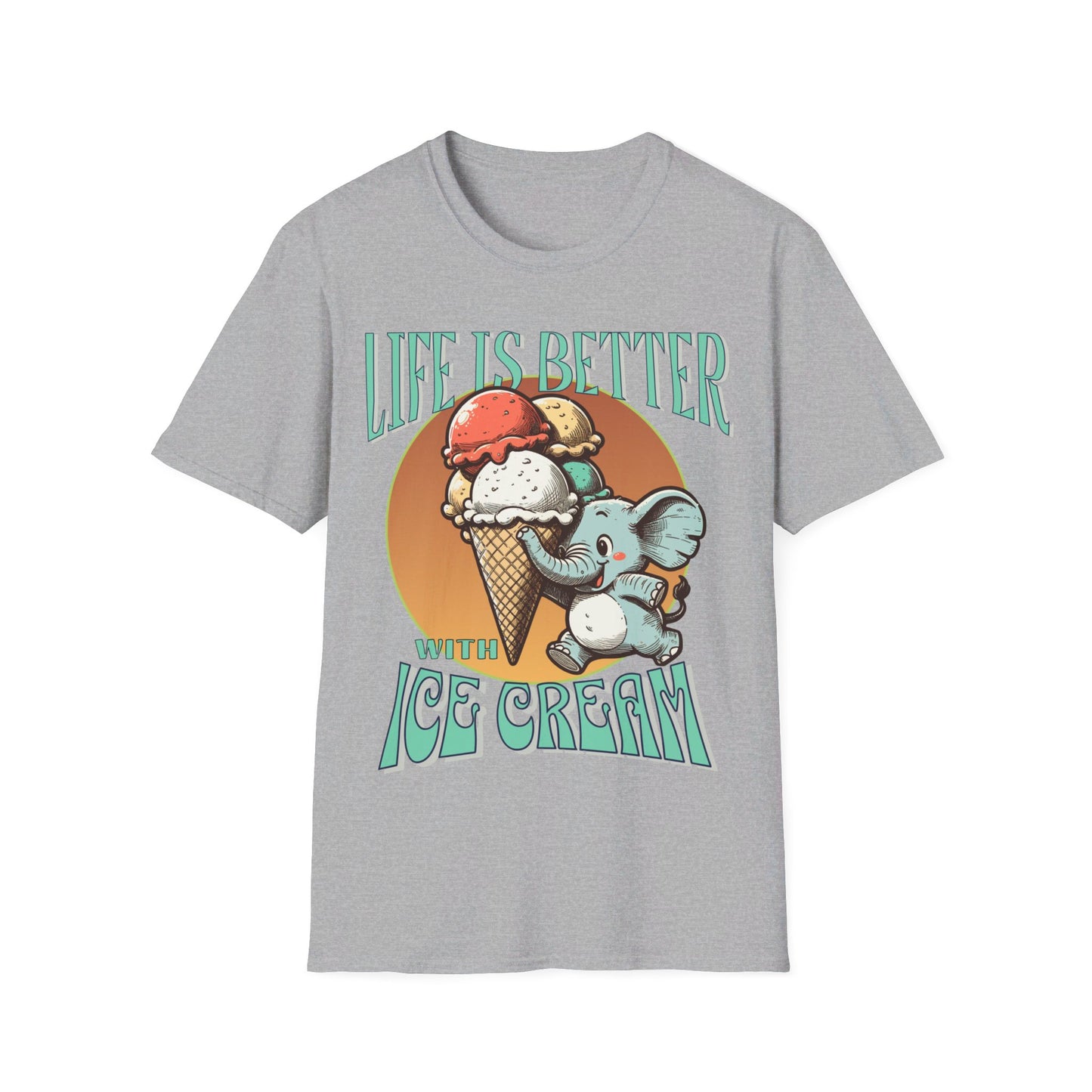 Life is Better with Ice Cream Unisex Softstyle T-Shirt