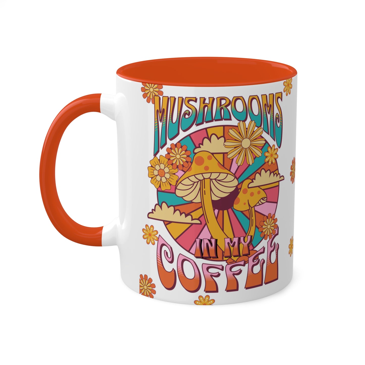 Mushrooms in my Coffee Colorful Mugs, 11oz