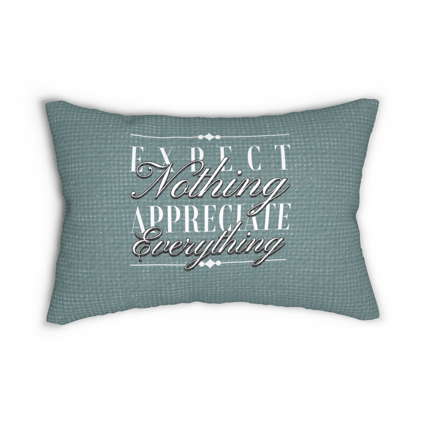 Expect Appreciate Spun Polyester Lumbar Pillow