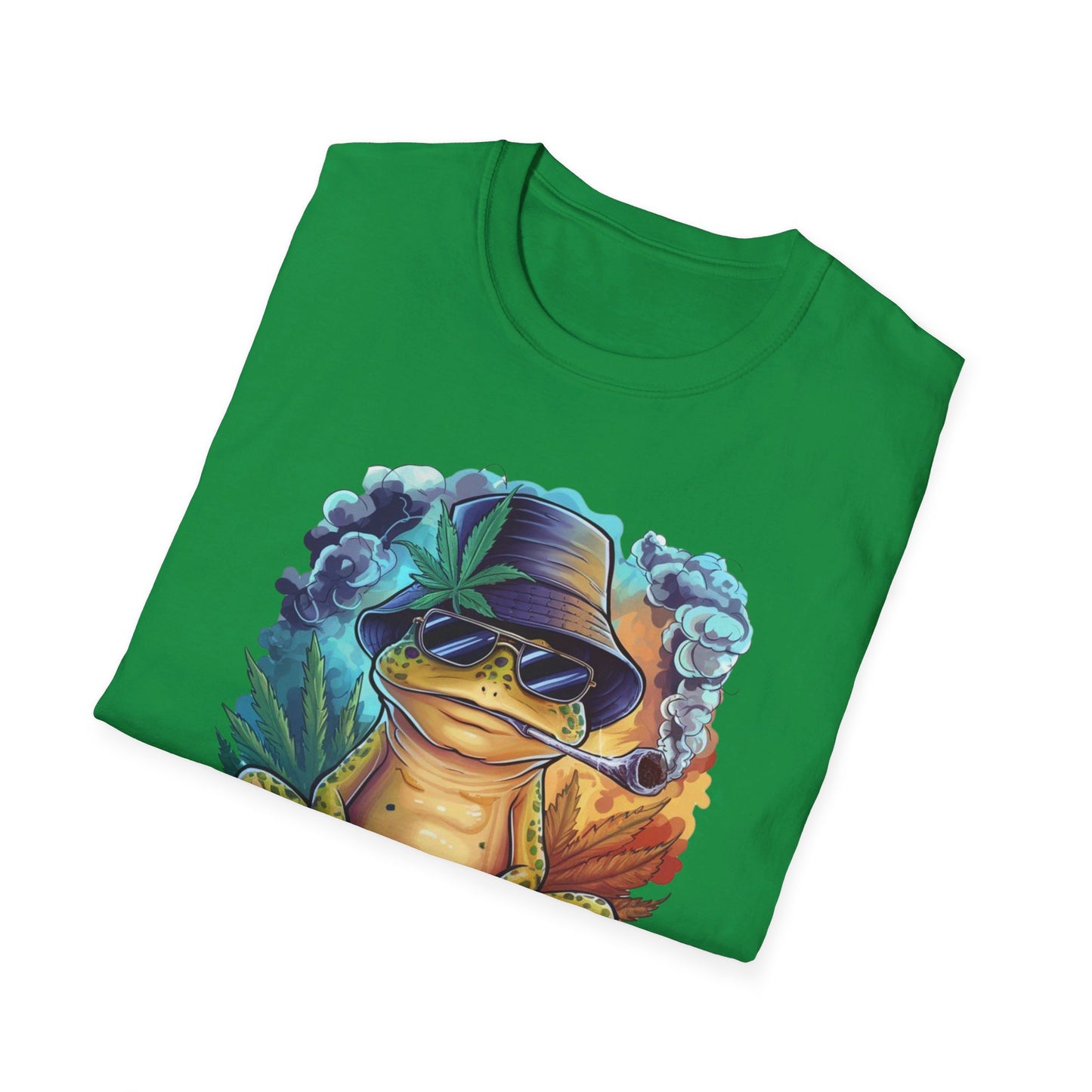 Groovy Smoking Frog Unisex Softstyle T-Shirt