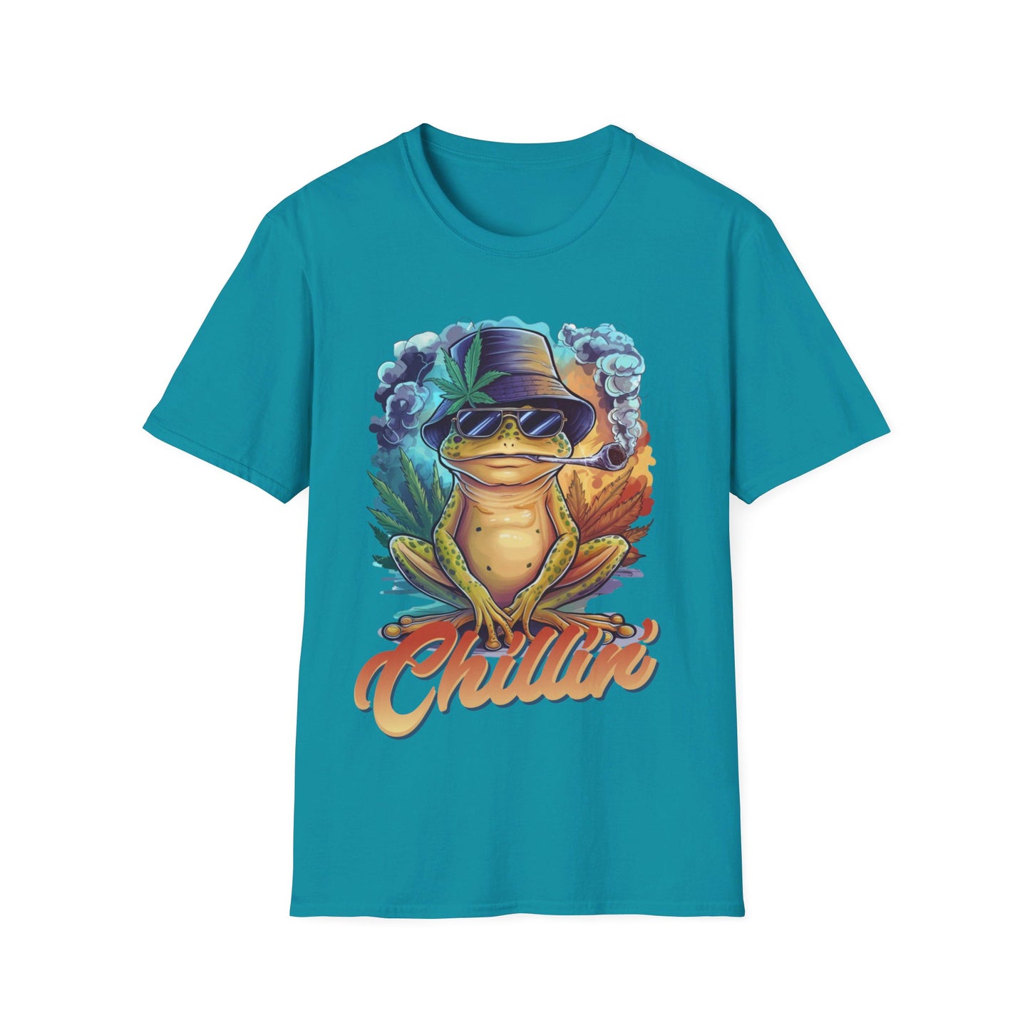 Chillin' Smoking Frog Unisex Softstyle T-Shirt