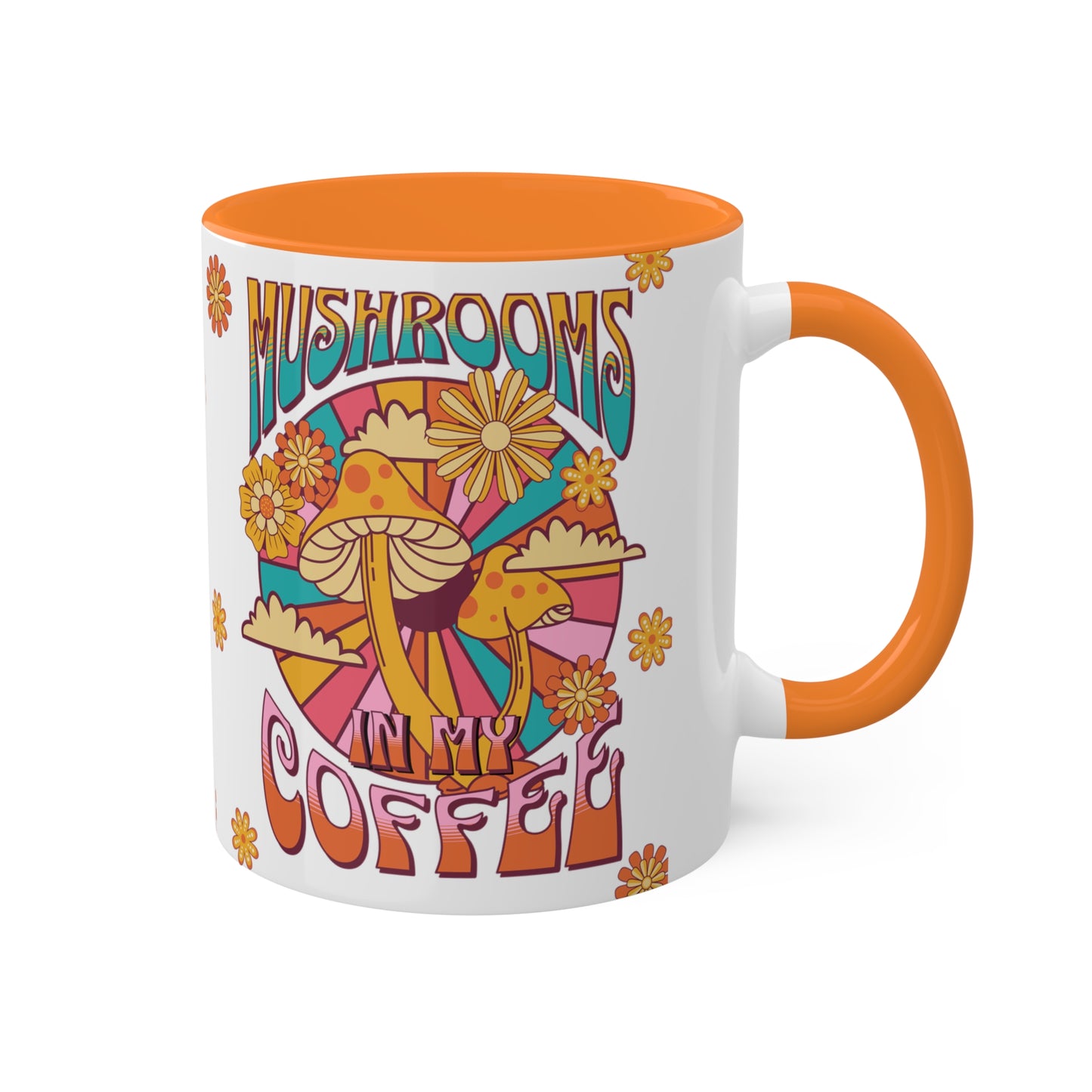 Mushrooms in my Coffee Colorful Mugs, 11oz