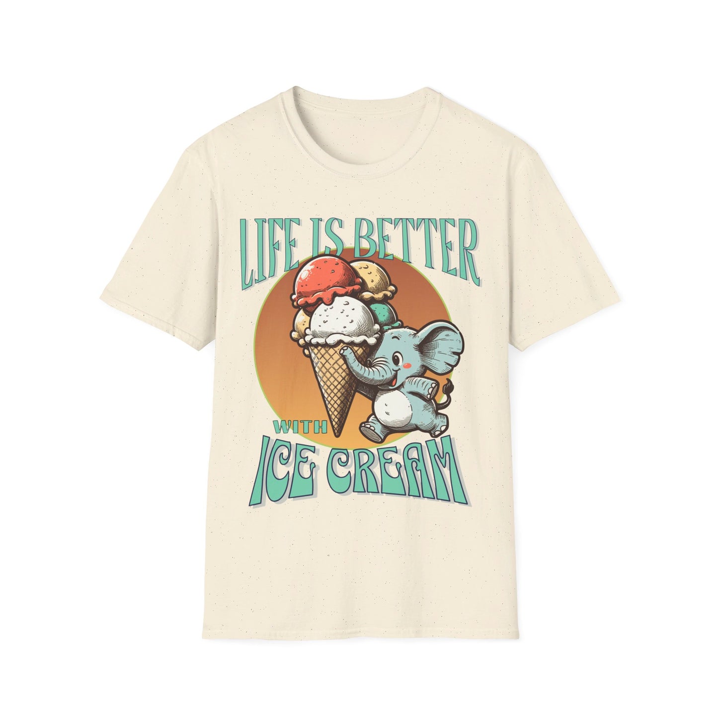 Life is Better with Ice Cream Unisex Softstyle T-Shirt