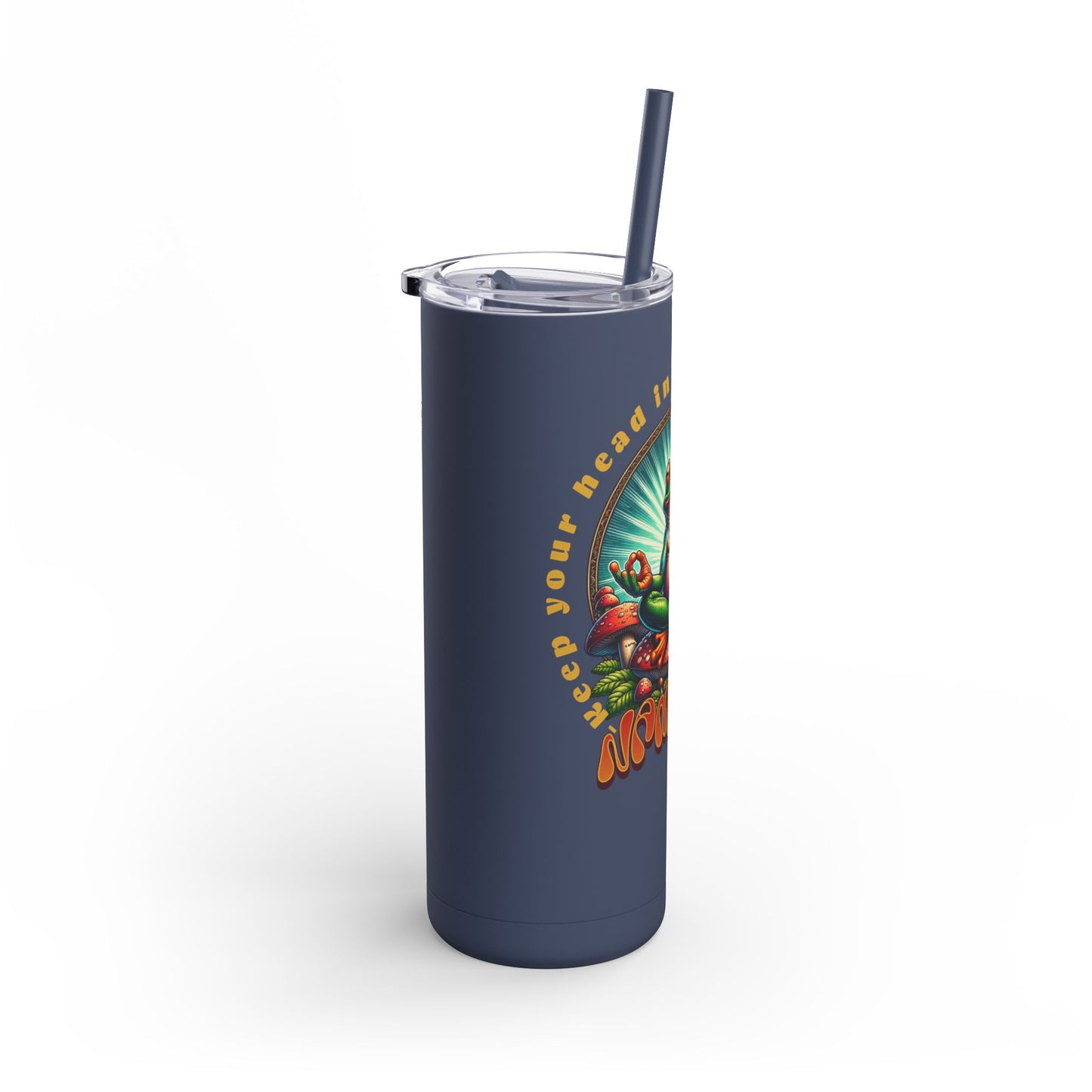 Frog Good Vibes Zone Maars Maker Skinny Matte Tumbler, 20oz