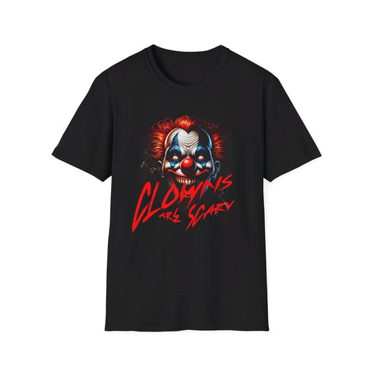 Clowns are Scary Clown Face Unisex Softstyle T-Shirt