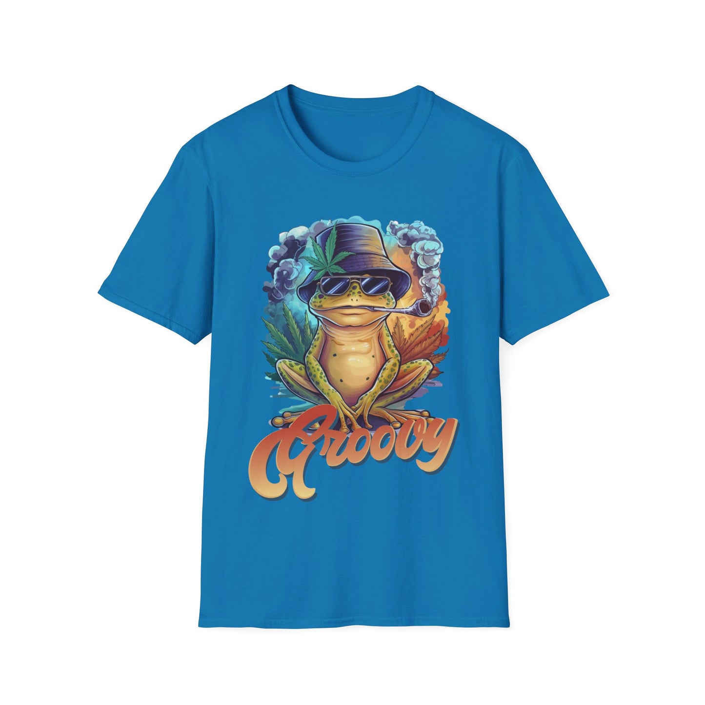 Groovy Smoking Frog Unisex Softstyle T-Shirt