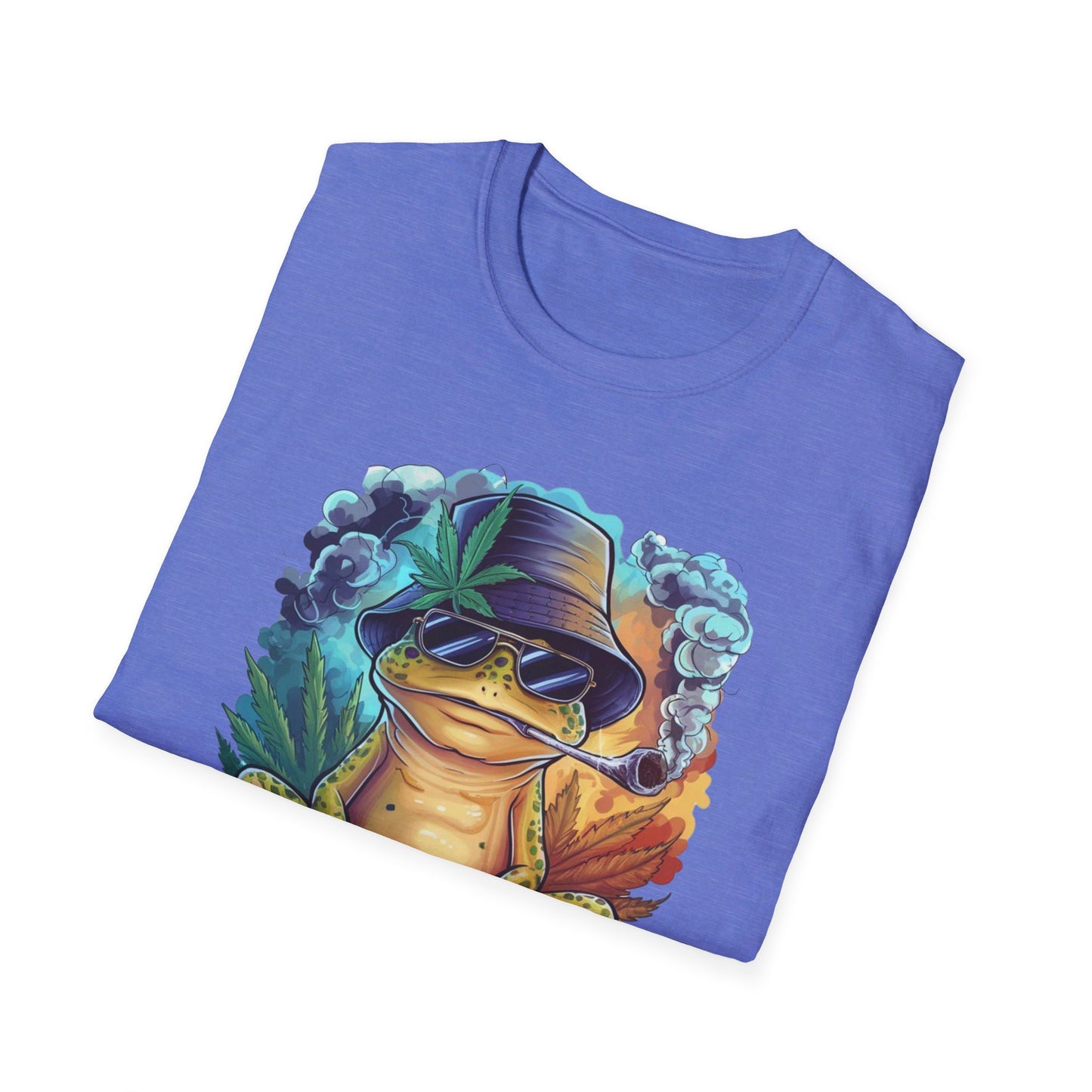 Groovy Smoking Frog Unisex Softstyle T-Shirt