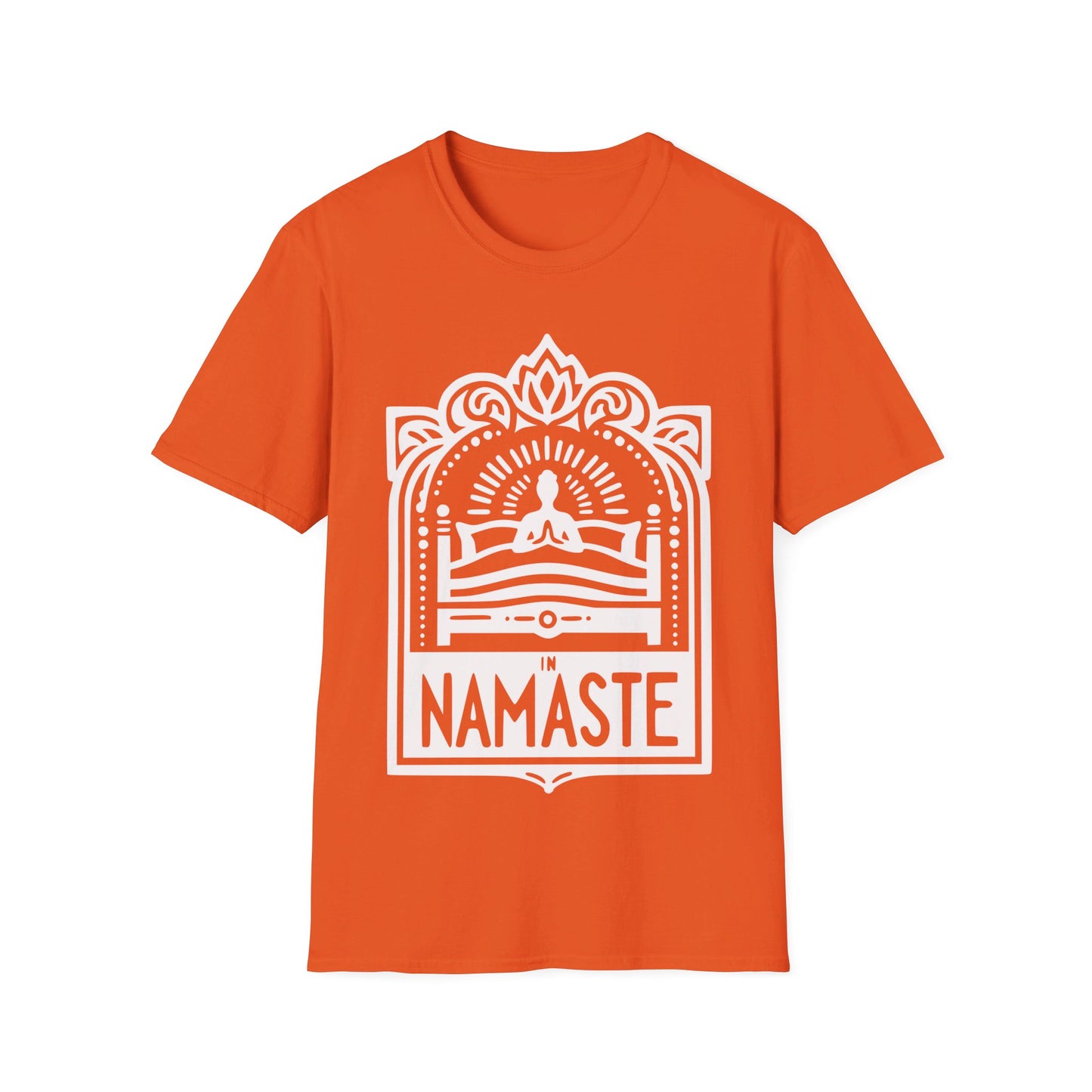 Namaste in Bed Unisex Softstyle T-Shirt