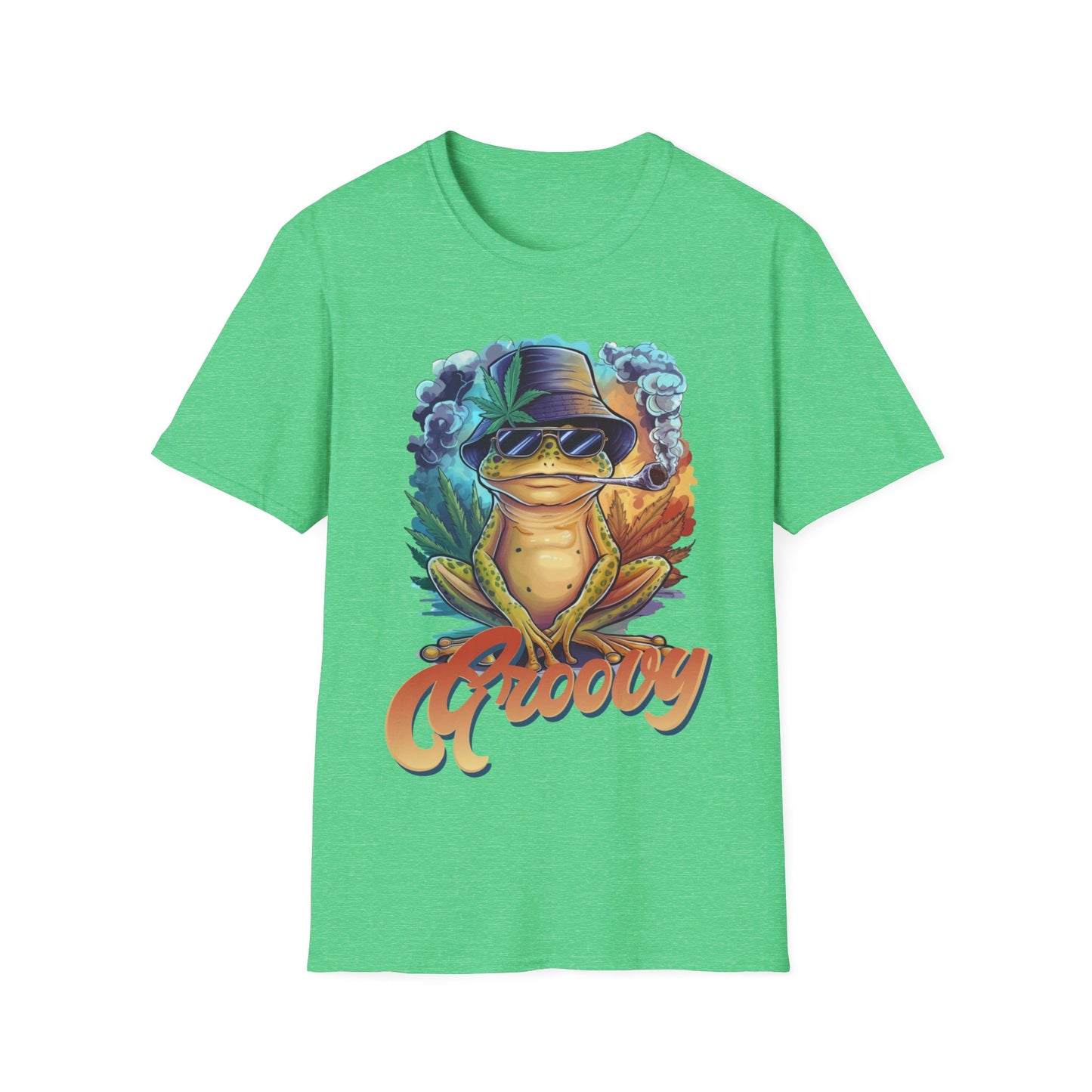 Groovy Smoking Frog Unisex Softstyle T-Shirt