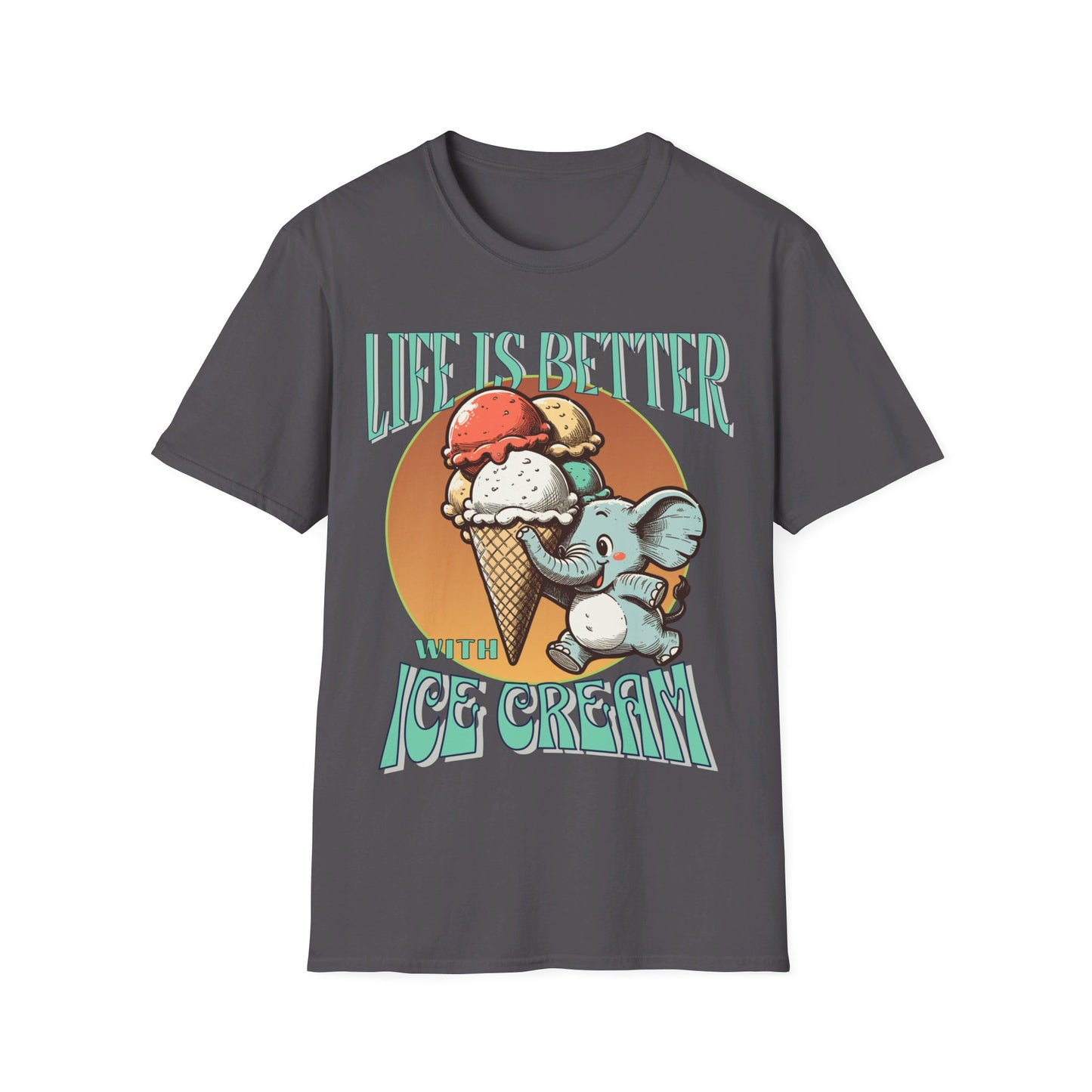 Life is Better with Ice Cream Unisex Softstyle T-Shirt