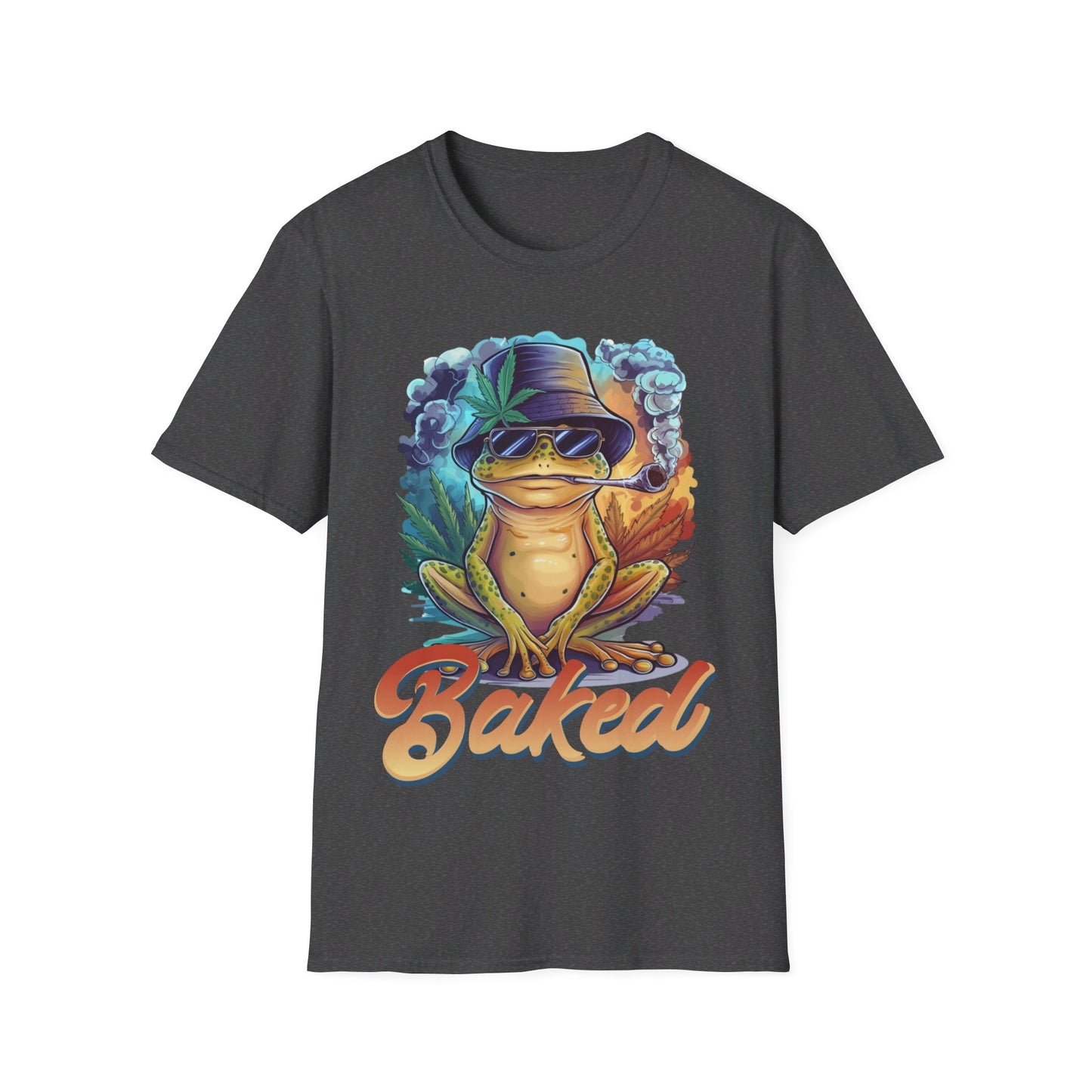 Baked Smoking Frog Unisex Softstyle T-Shirt