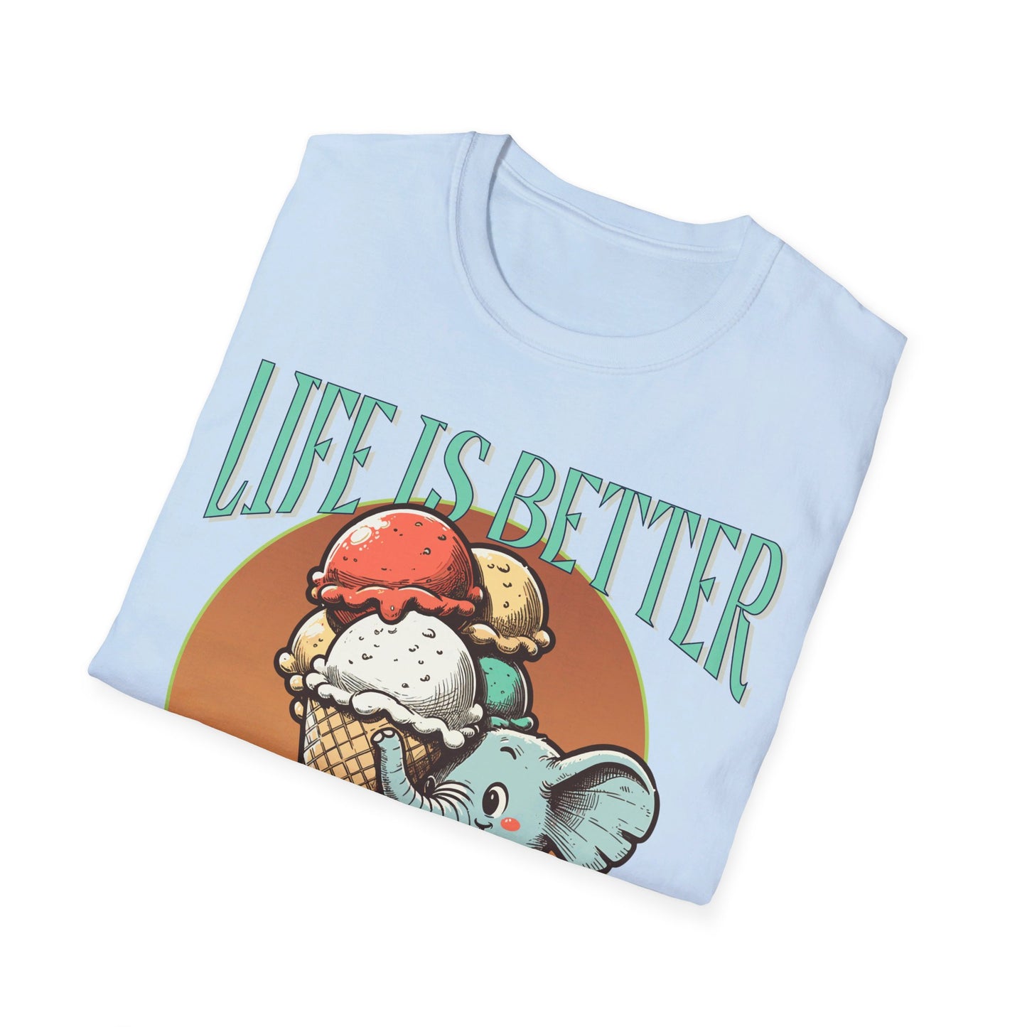 Life is Better with Ice Cream Unisex Softstyle T-Shirt