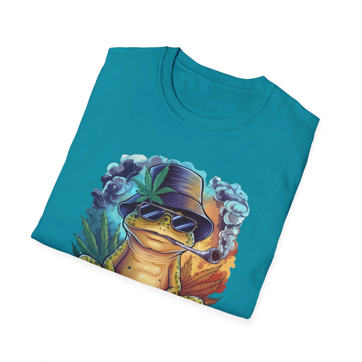 Groovy Smoking Frog Unisex Softstyle T-Shirt