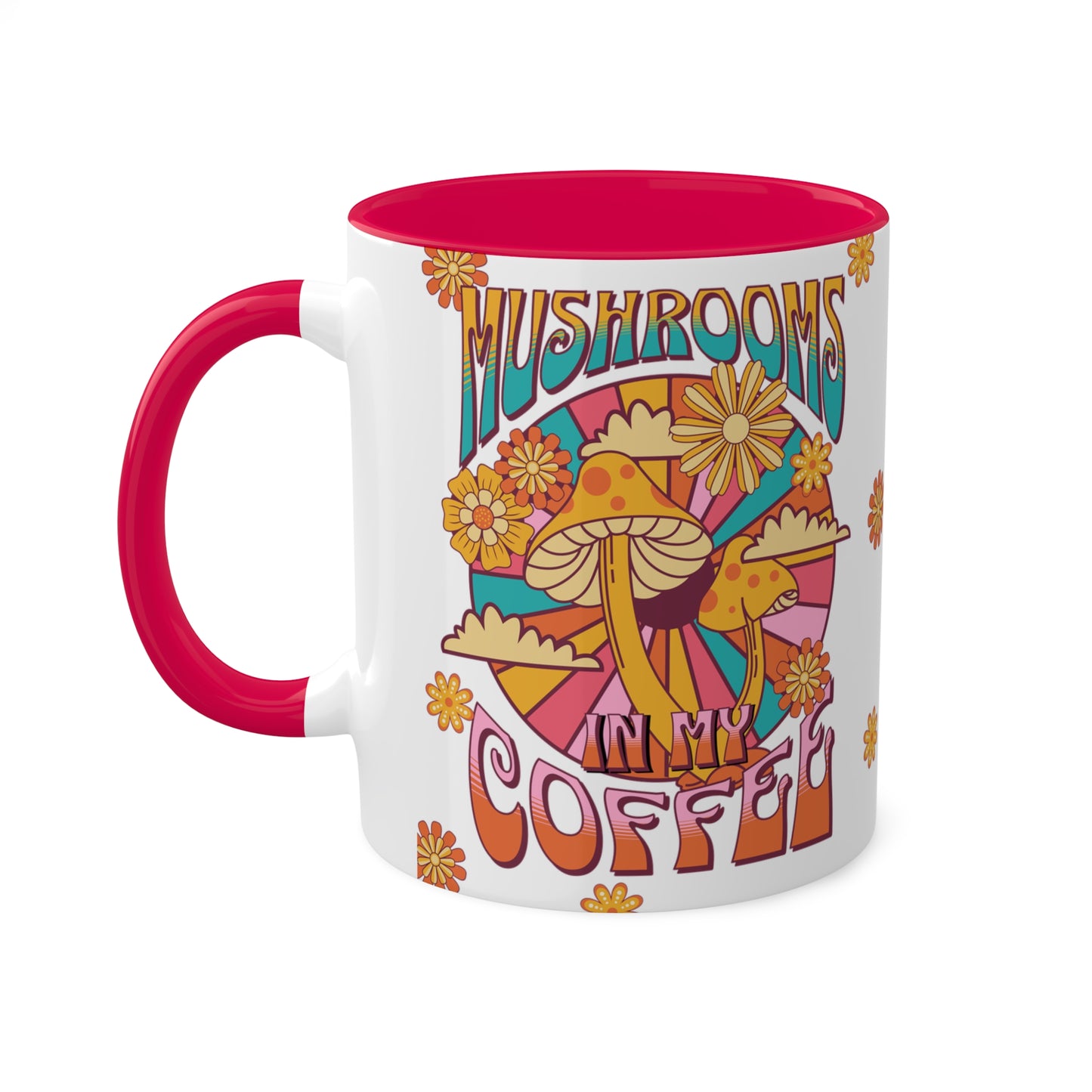 Mushrooms in my Coffee Colorful Mugs, 11oz