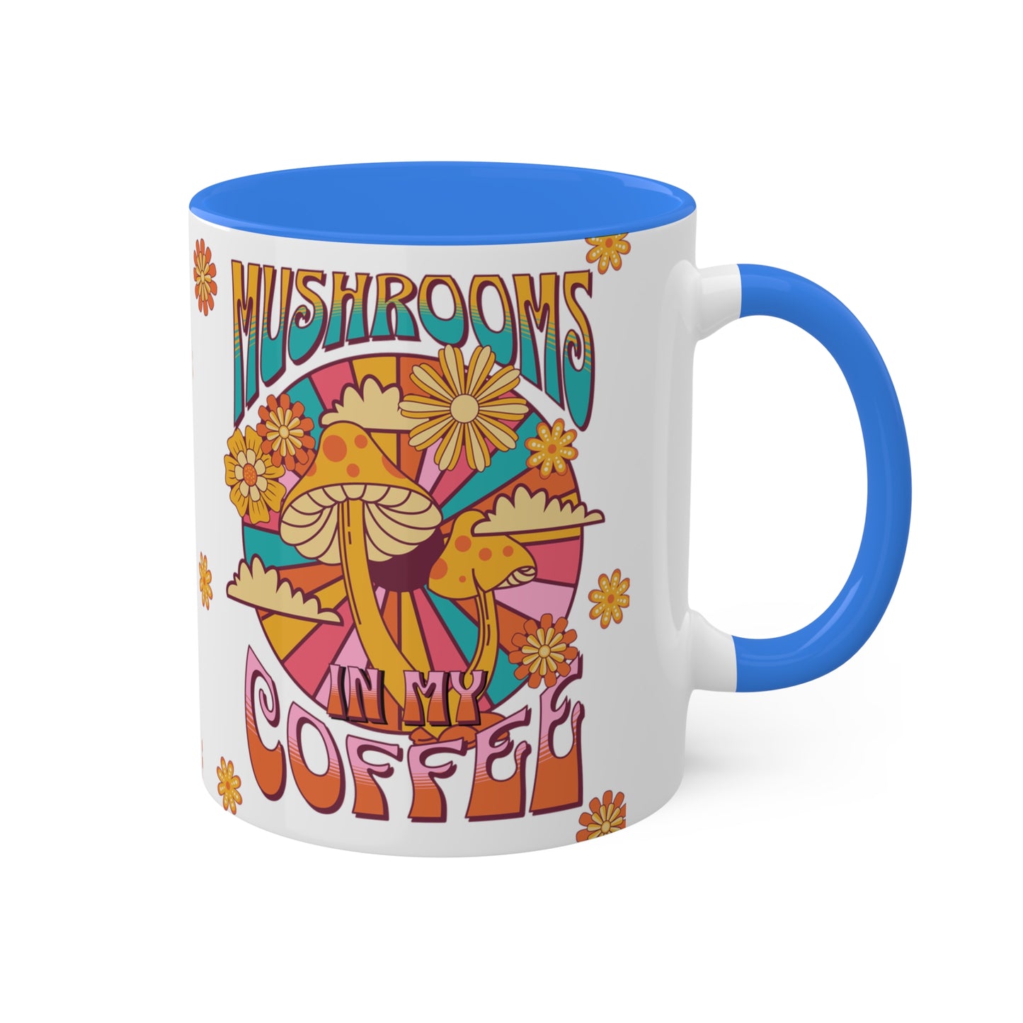 Mushrooms in my Coffee Colorful Mugs, 11oz