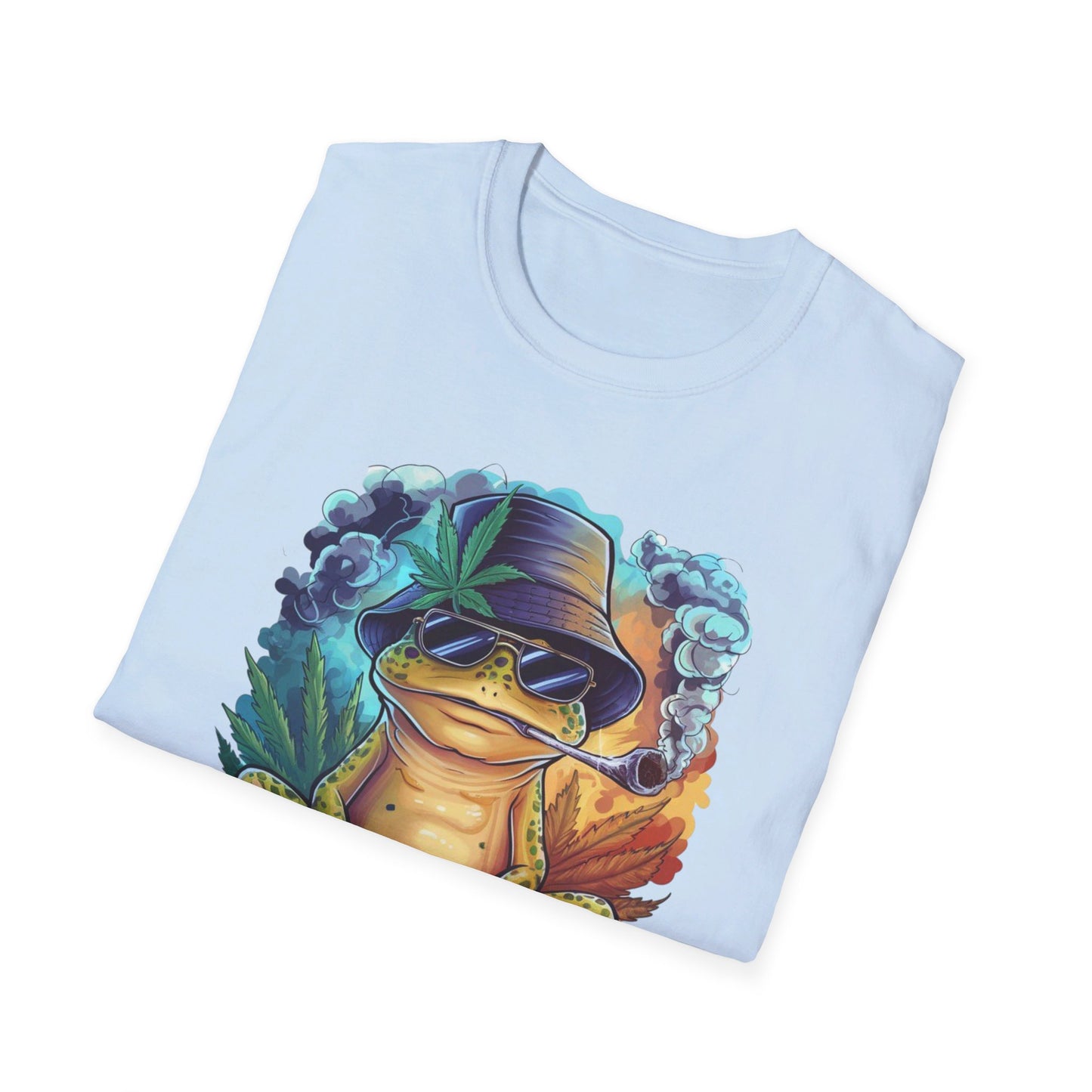 Groovy Smoking Frog Unisex Softstyle T-Shirt