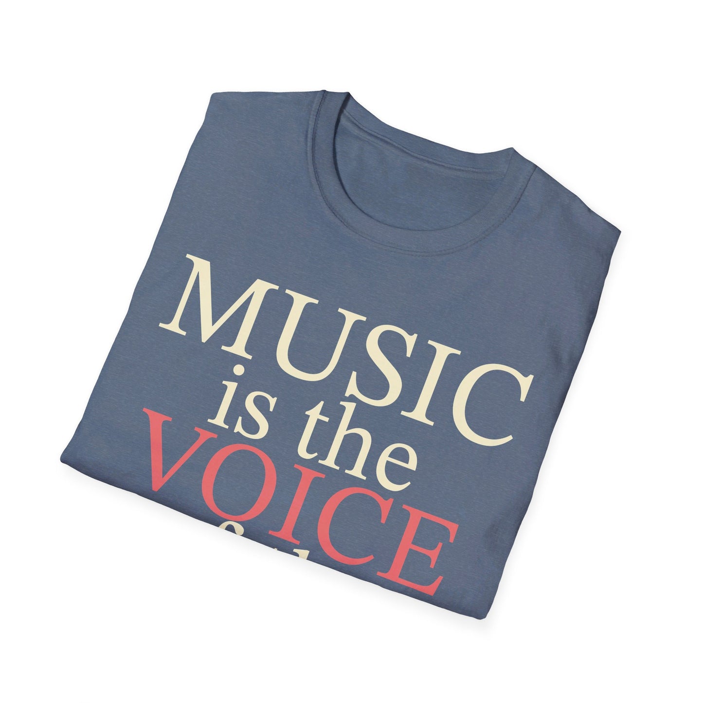 Music is the Voice Unisex Softstyle T-Shirt