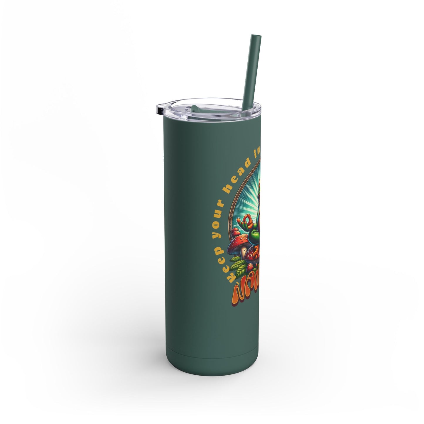 Frog Good Vibes Zone Maars Maker Skinny Matte Tumbler, 20oz