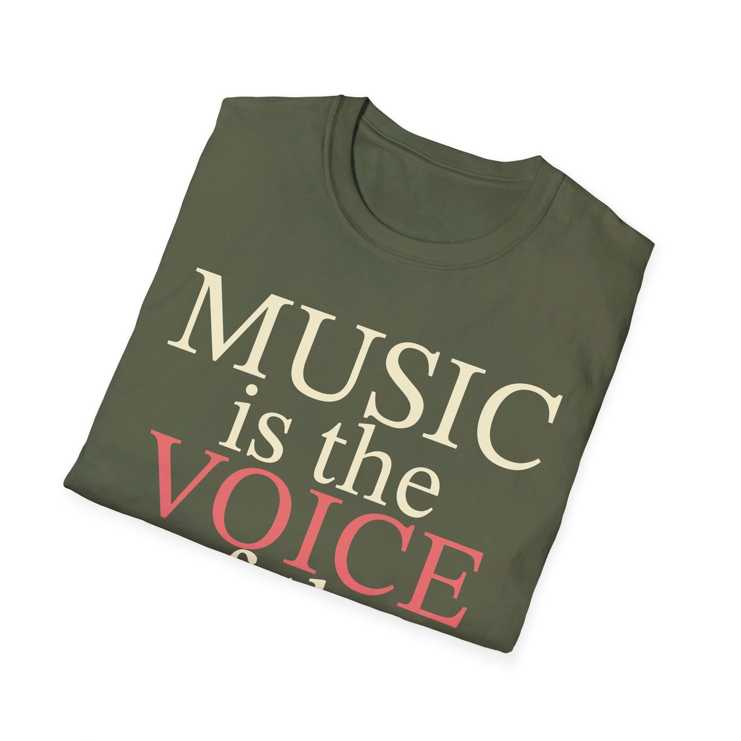 Music is the Voice Unisex Softstyle T-Shirt