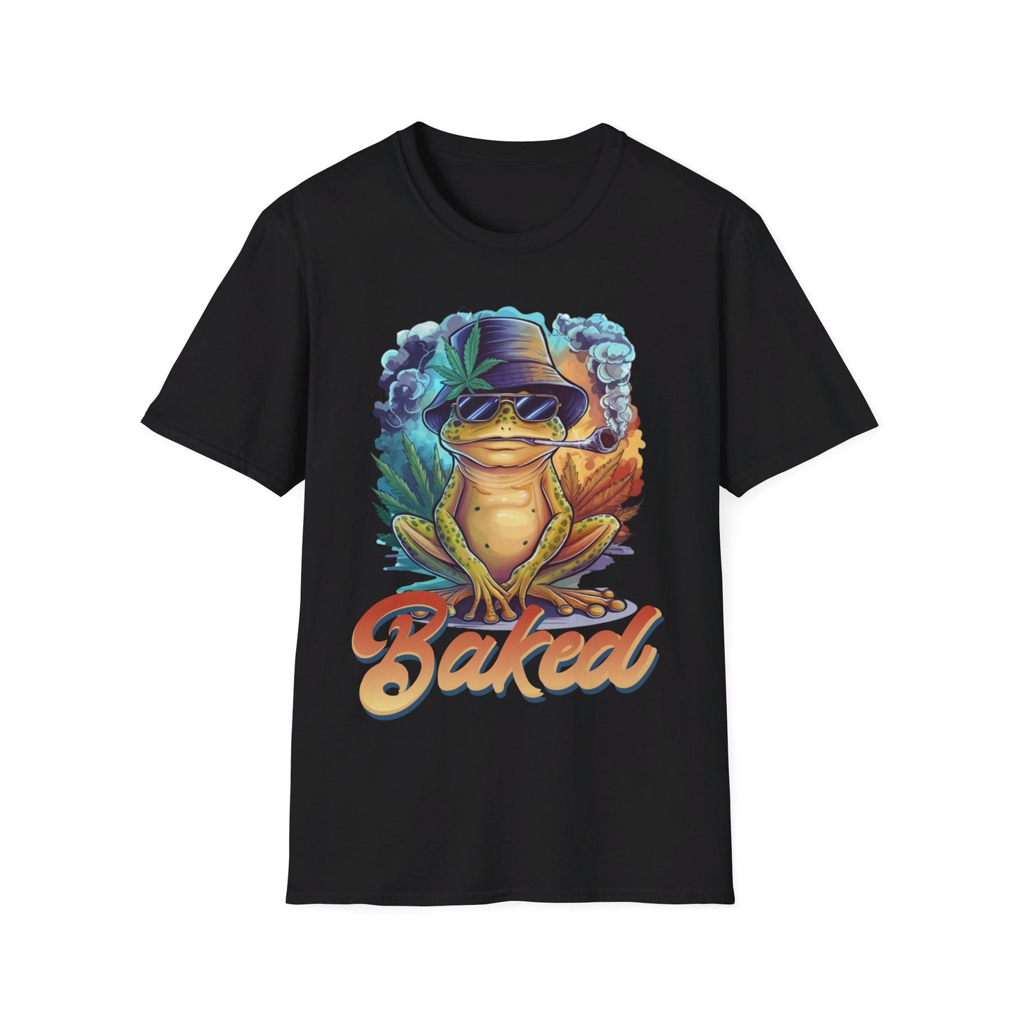 Baked Smoking Frog Unisex Softstyle T-Shirt