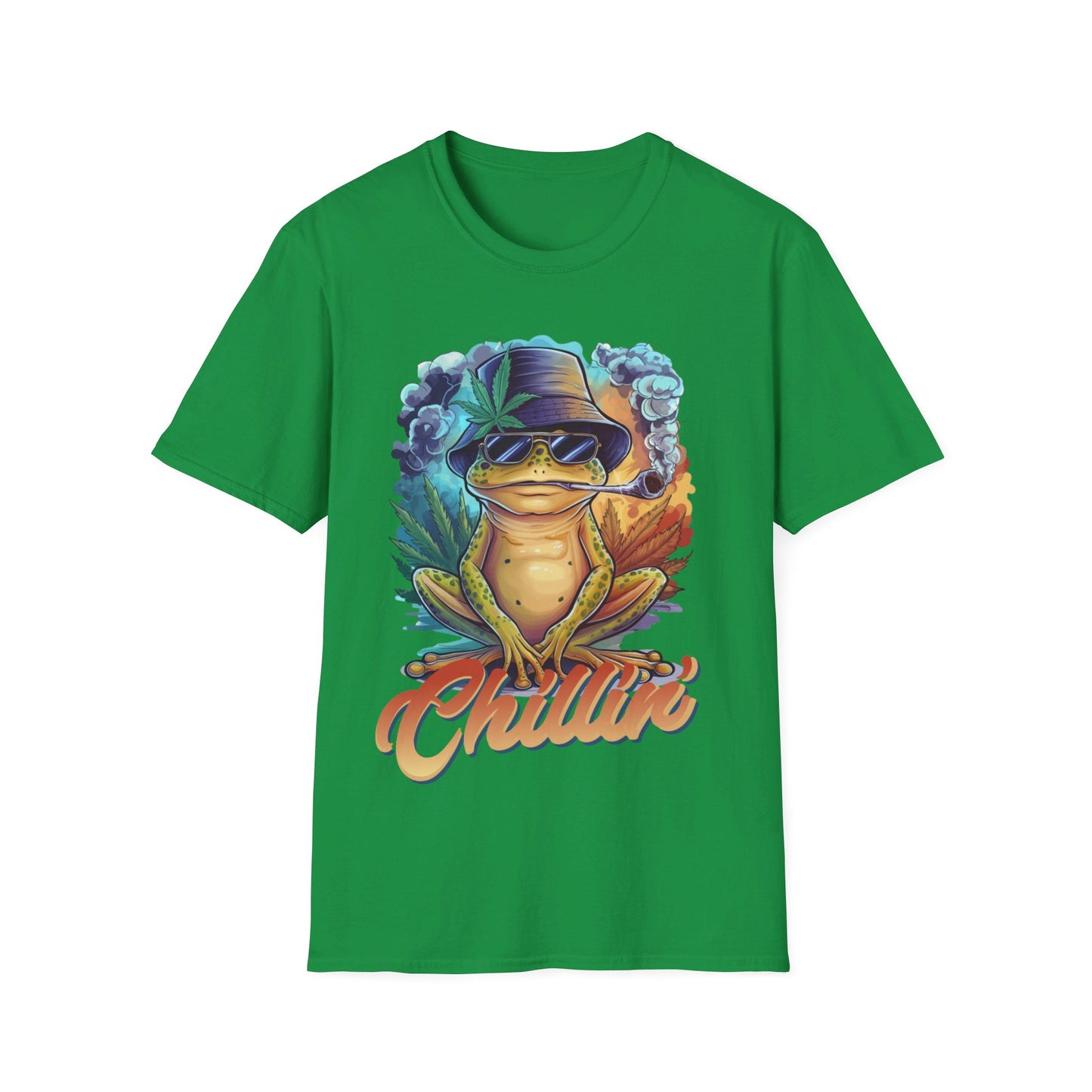 Chillin' Smoking Frog Unisex Softstyle T-Shirt