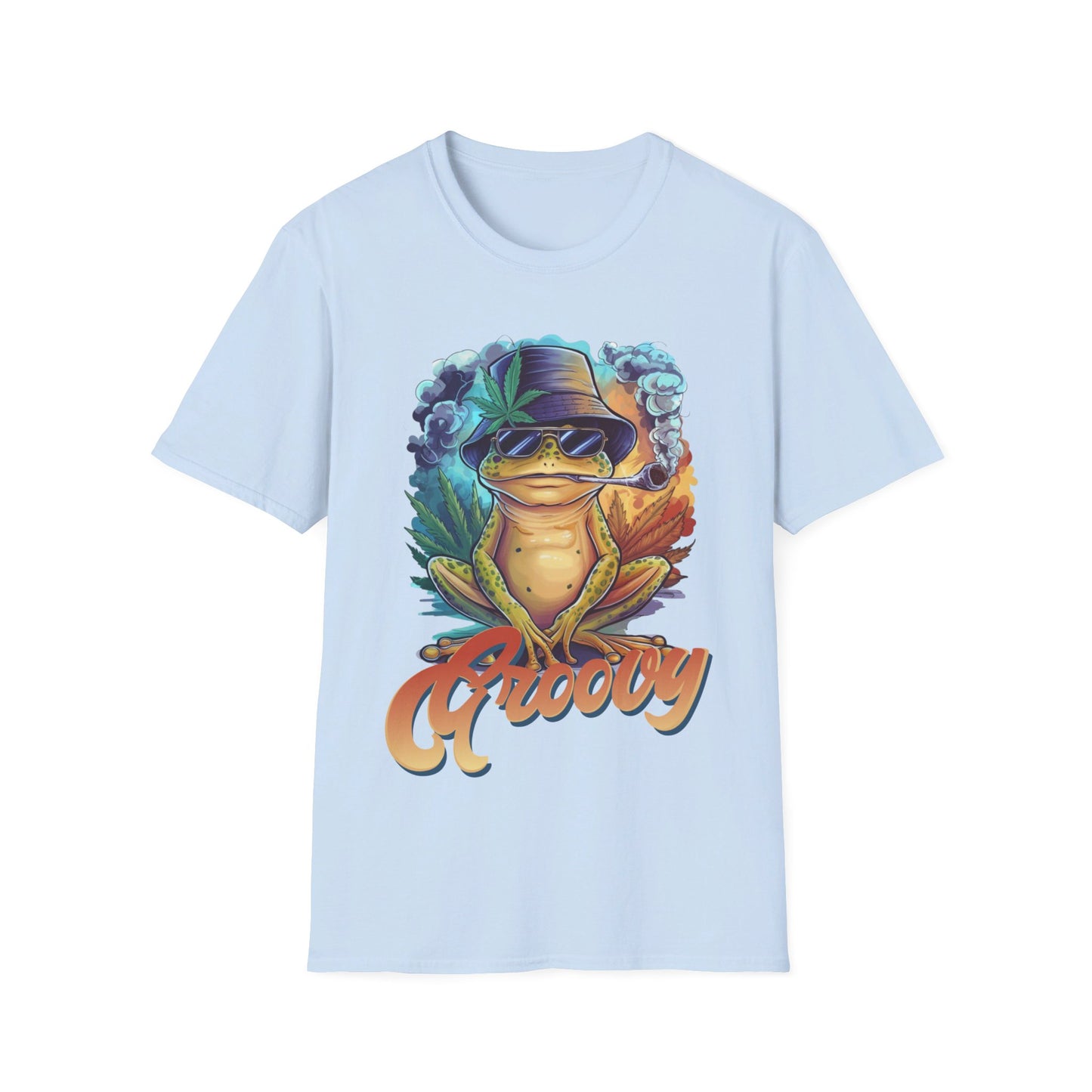 Groovy Smoking Frog Unisex Softstyle T-Shirt