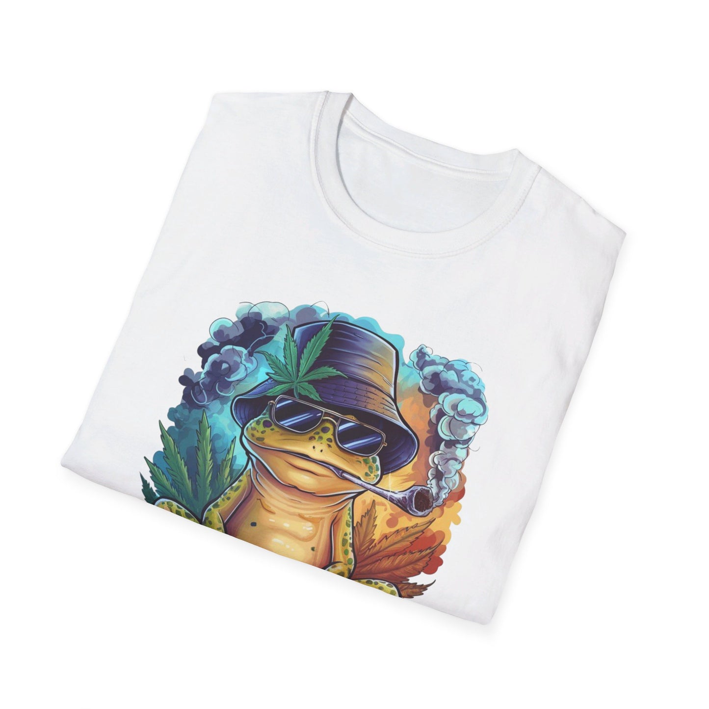 Groovy Smoking Frog Unisex Softstyle T-Shirt