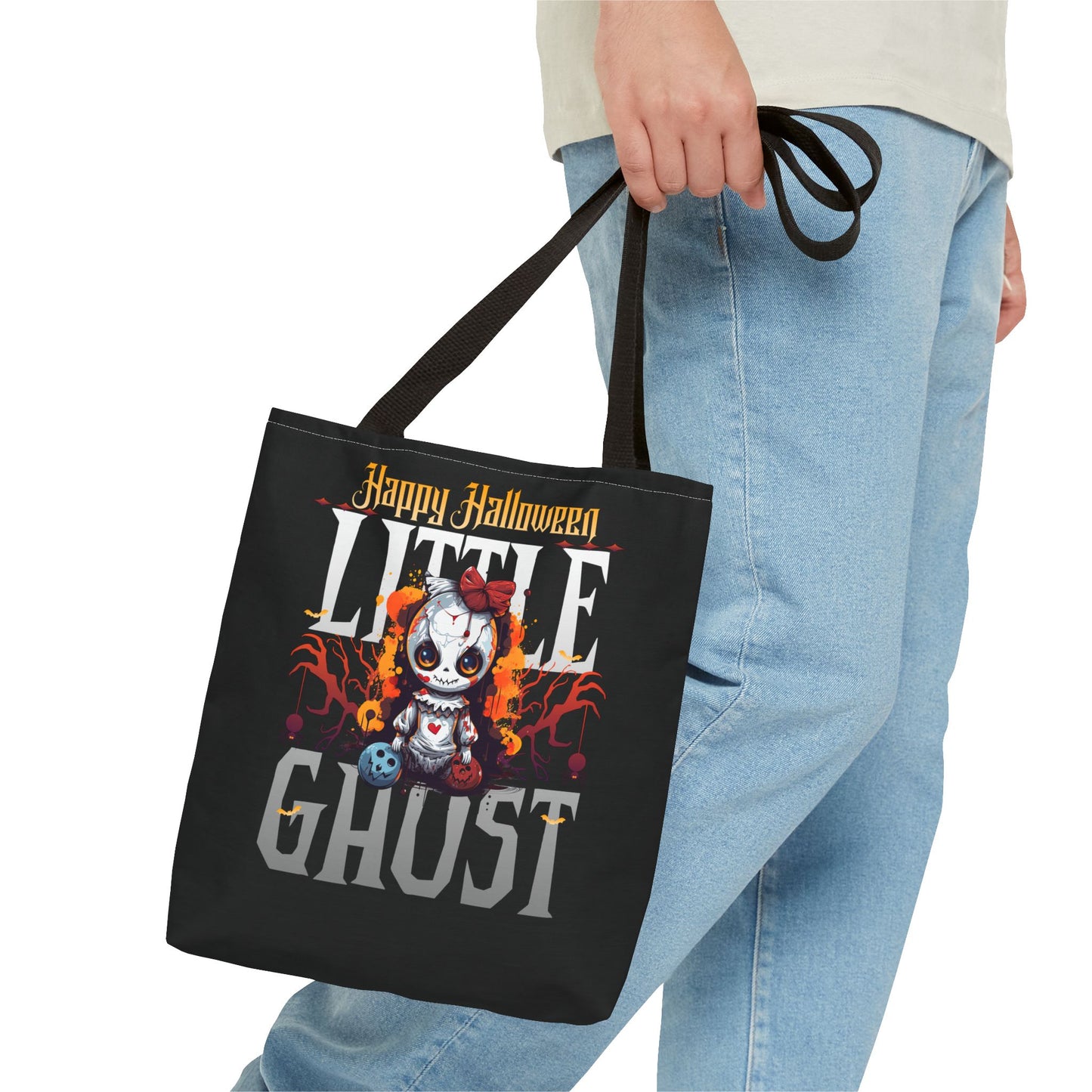 Happy Halloween Little Ghost Tote Bag (AOP)