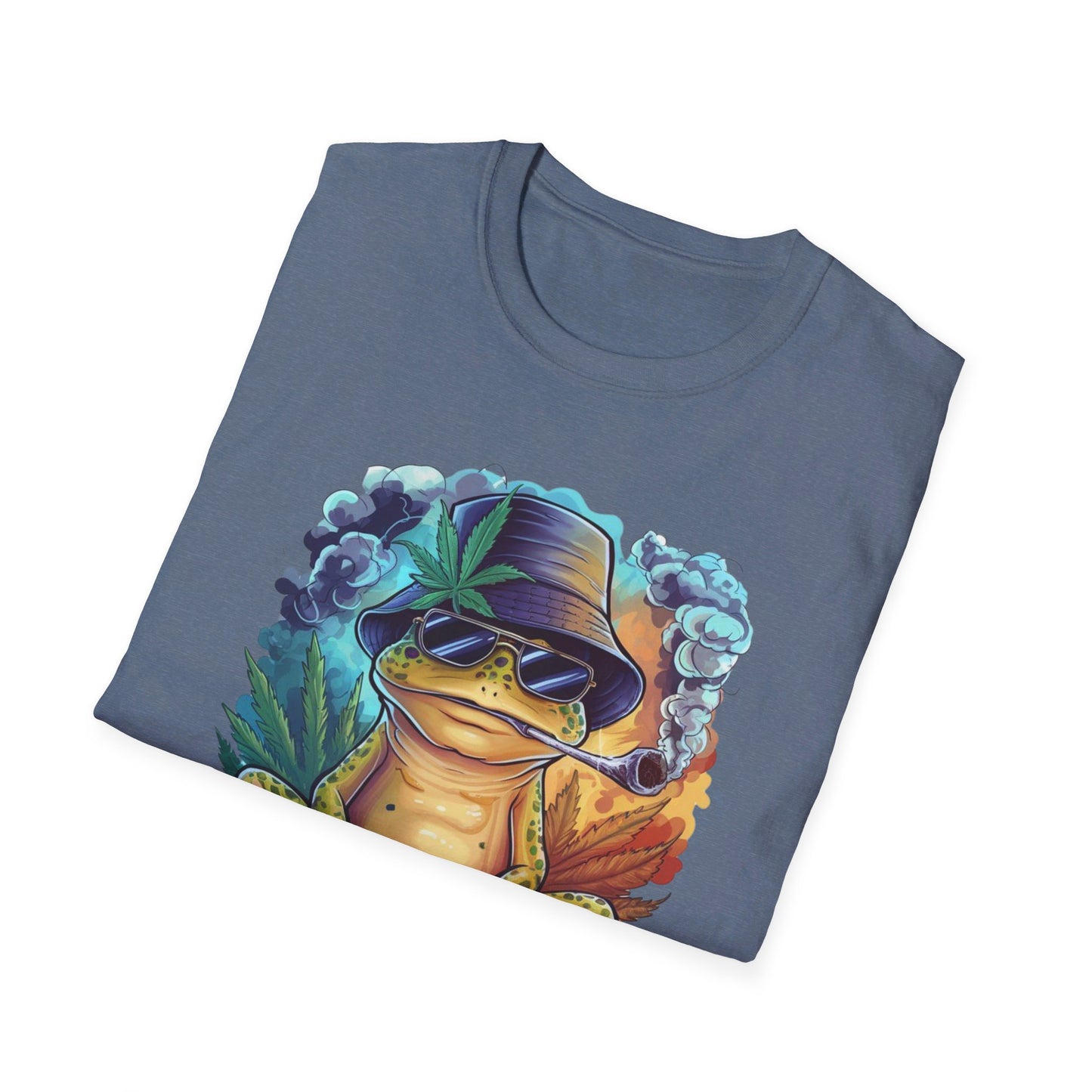 Groovy Smoking Frog Unisex Softstyle T-Shirt