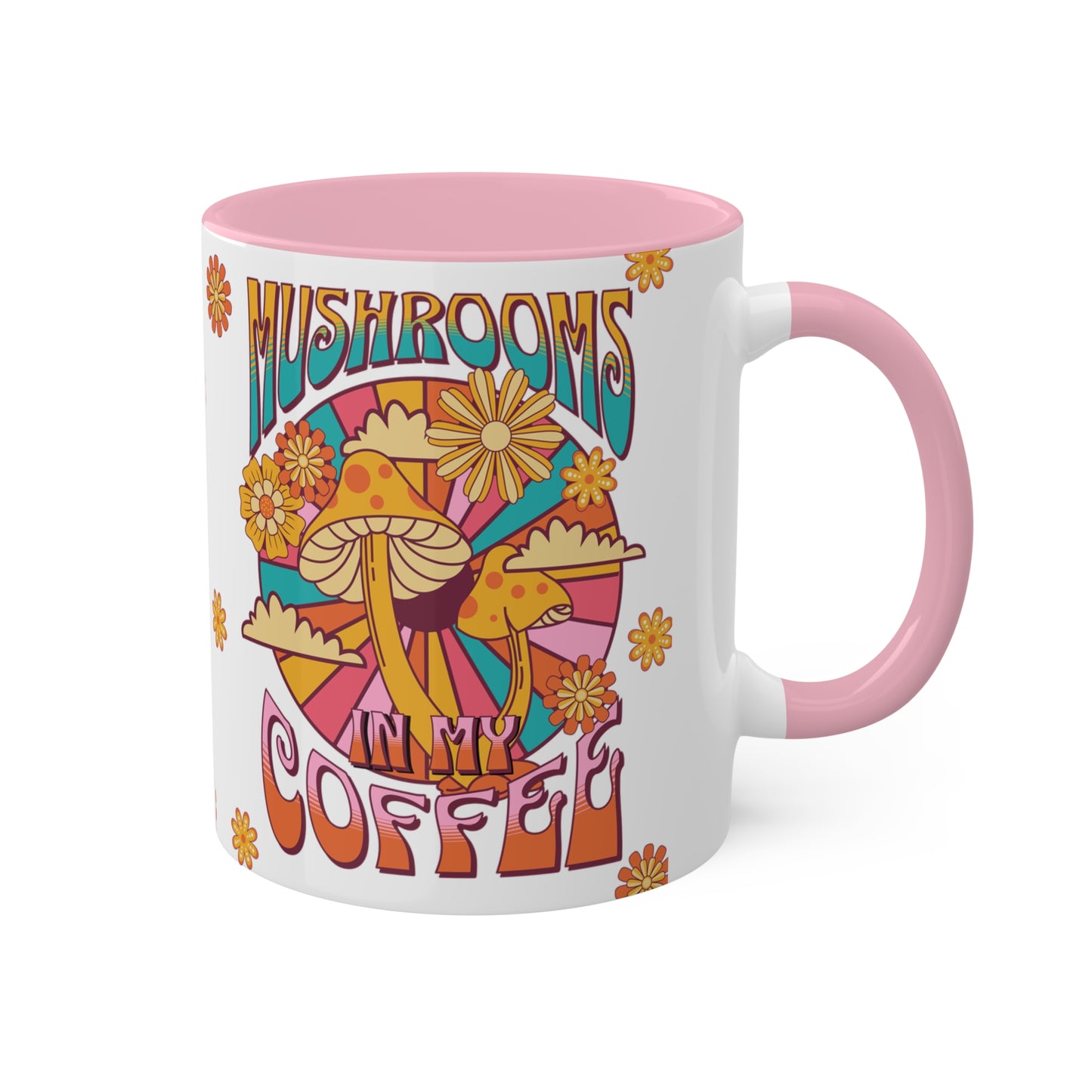 Mushrooms in my Coffee Colorful Mugs, 11oz