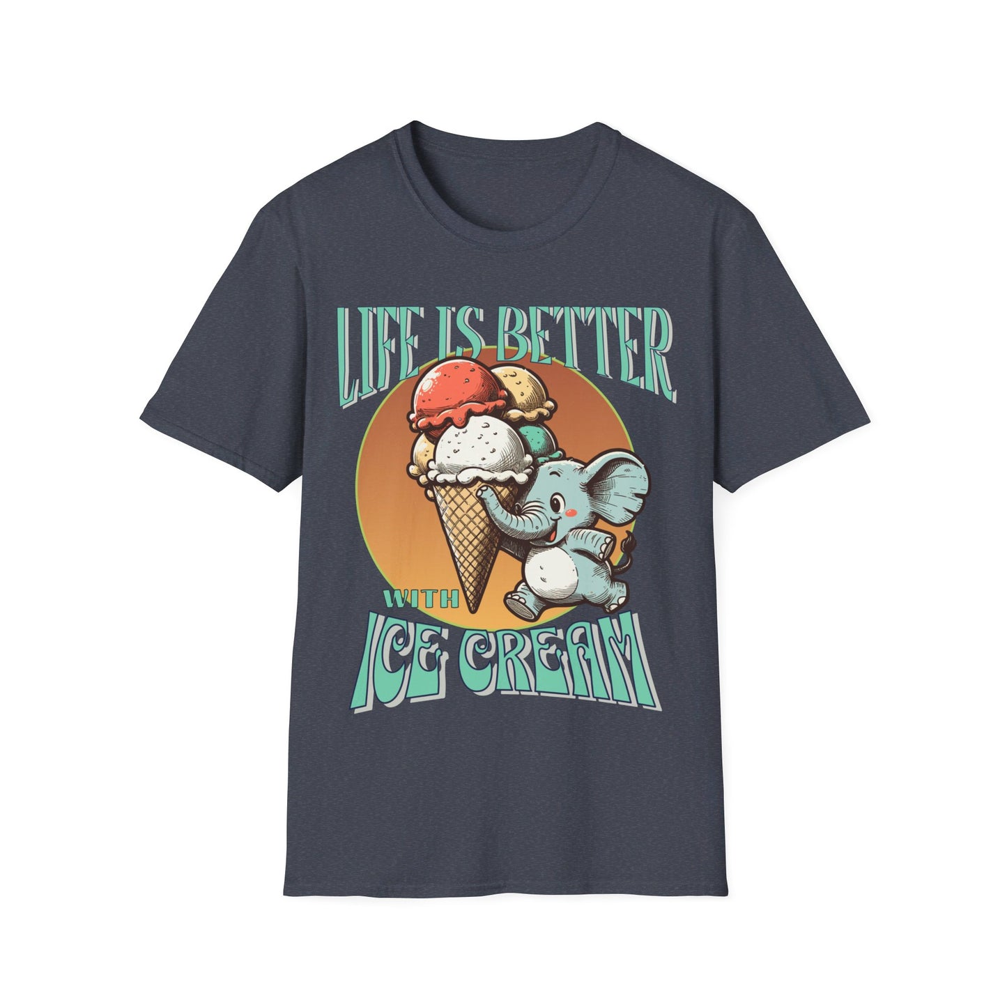 Life is Better with Ice Cream Unisex Softstyle T-Shirt