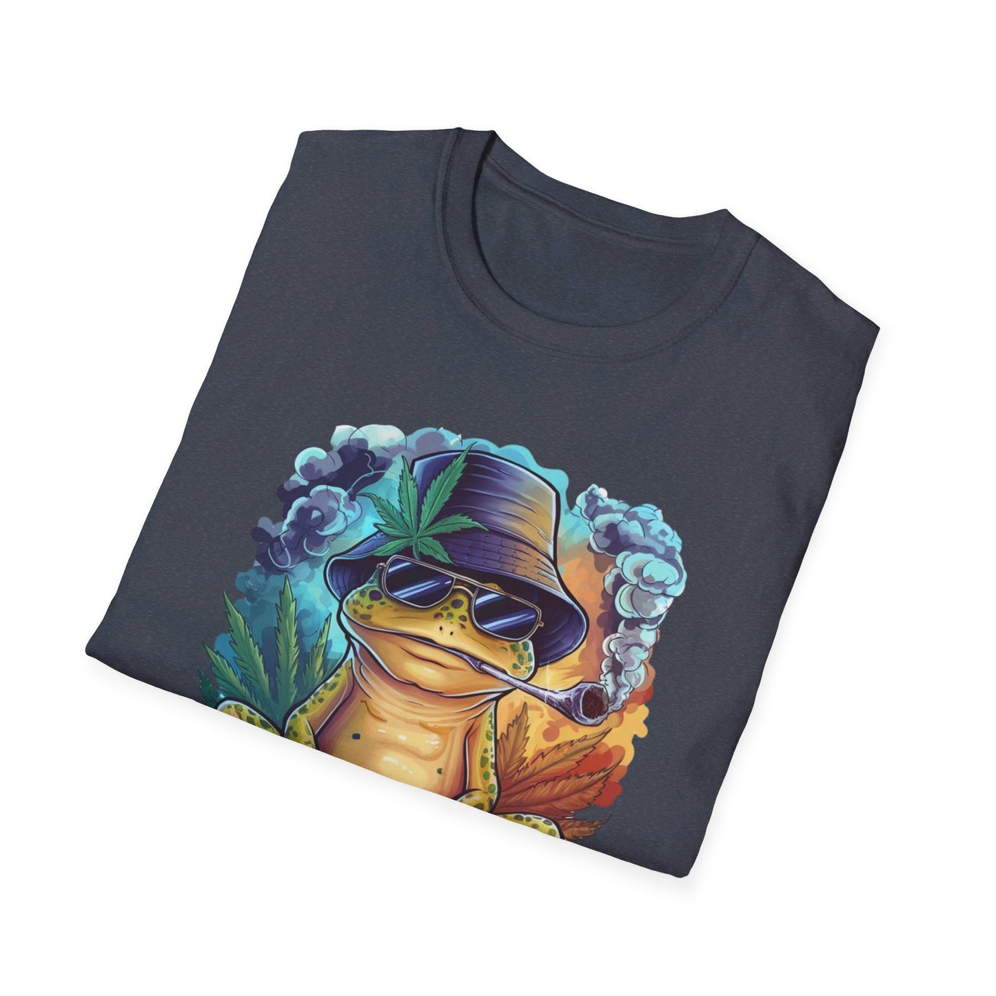 Groovy Smoking Frog Unisex Softstyle T-Shirt