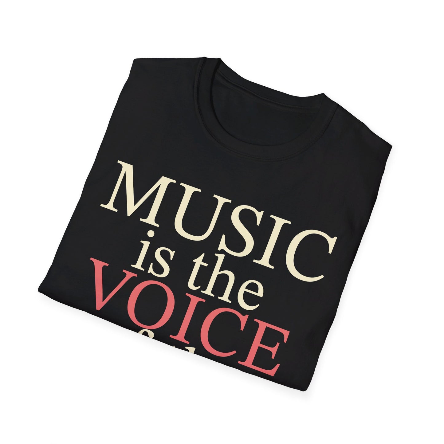 Music is the Voice Unisex Softstyle T-Shirt