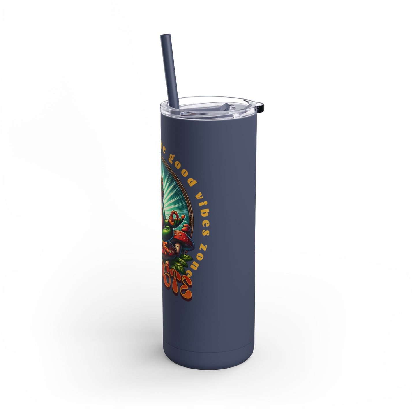 Frog Good Vibes Zone Maars Maker Skinny Matte Tumbler, 20oz