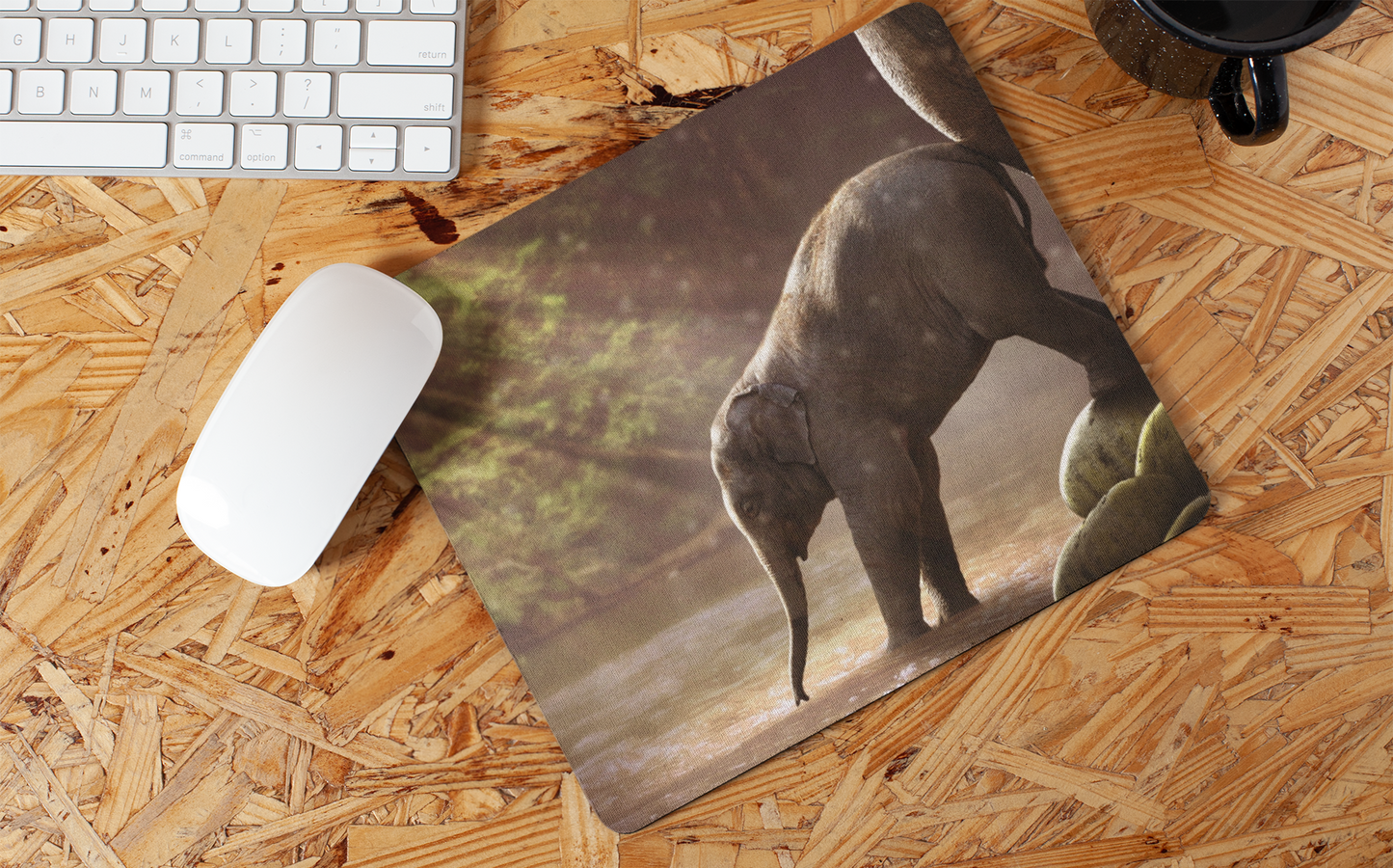 Baby Elephant Non-Slip Gaming Mouse Pad