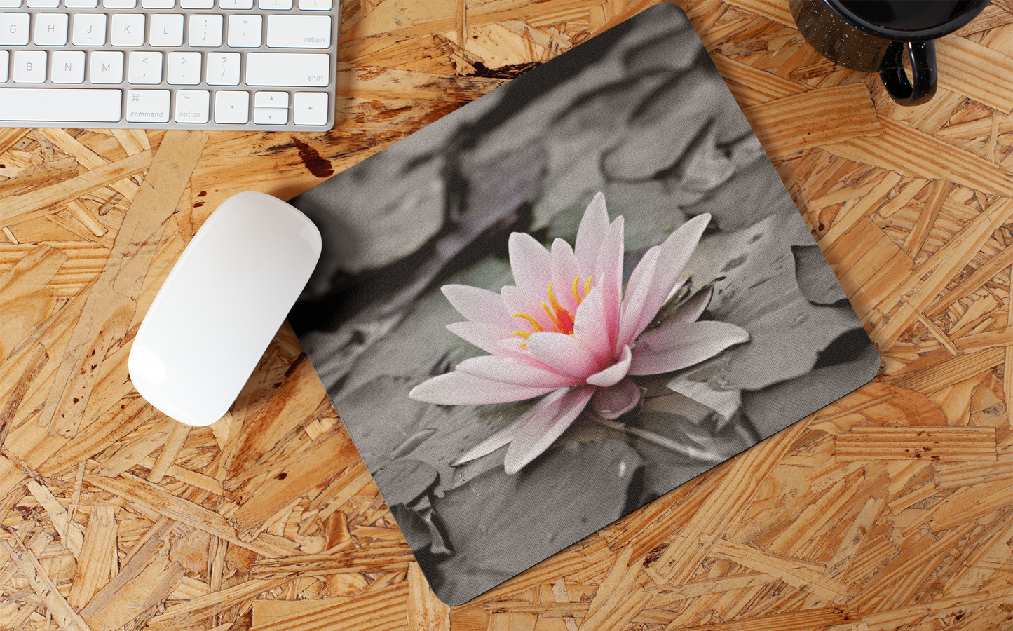 Water Lily Non-Slip Gaming Mouse Pad